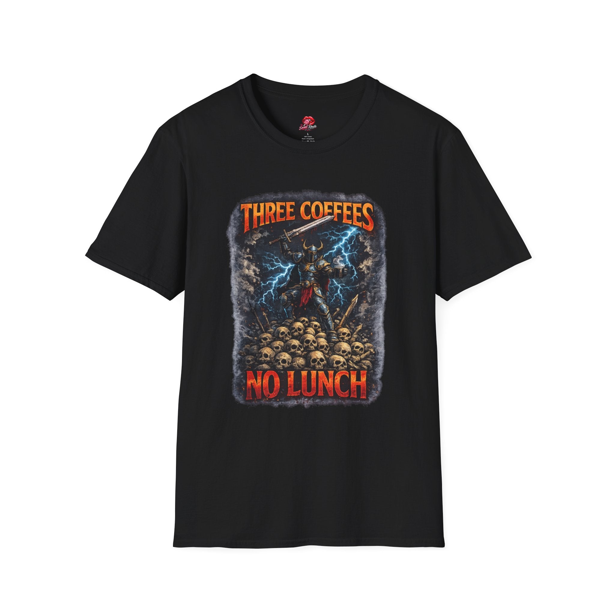 Three Coffees No Lunch Graphic Tee