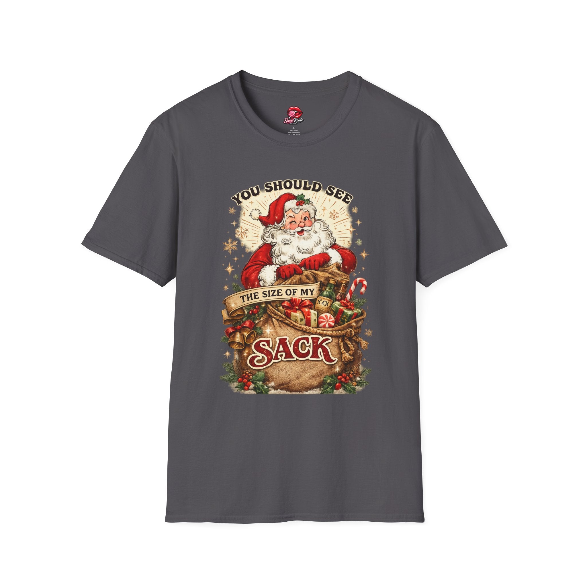 Vintage Santa You Should See The Size Of My Sack Christmas Tee
