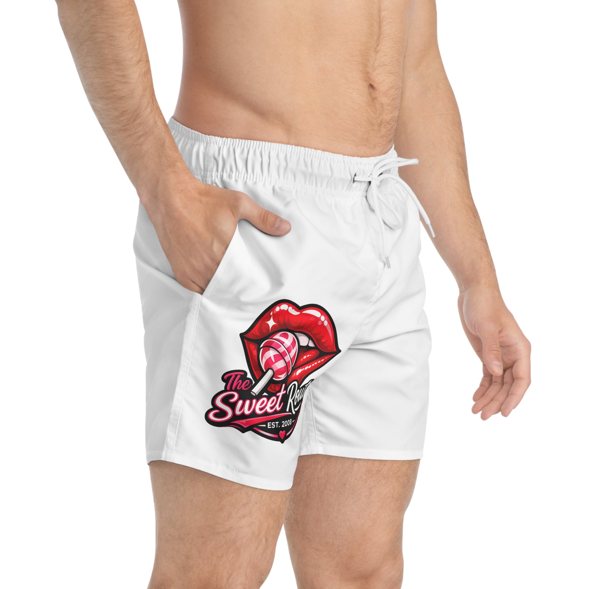 Sweet Route Logo Swim Trunks