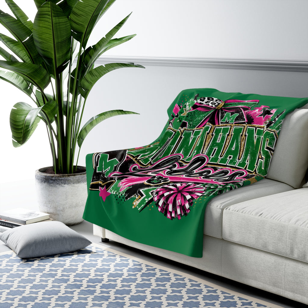 Monahans Loboes Cheer Sherpa Fleece Stadium Blanket