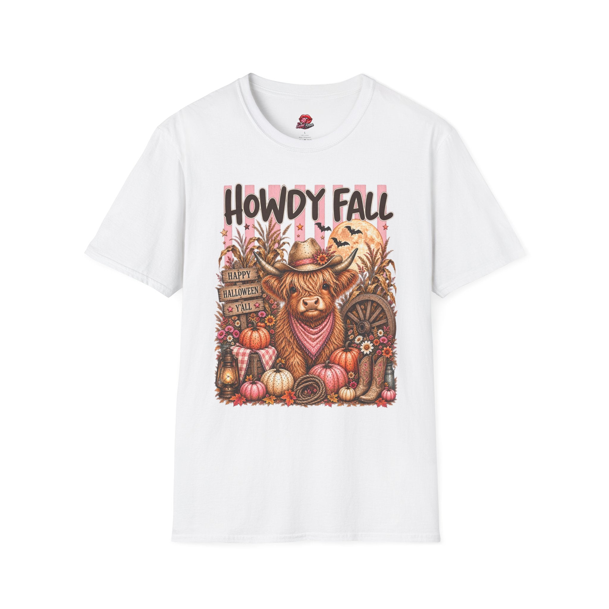 Cute Country Halloween Pumpkin Cowgirl Tee