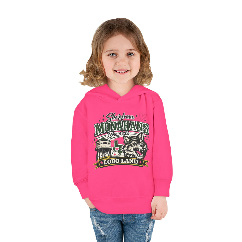 Vintage Worn Toddler Hoodie  Monahans Lobo Land