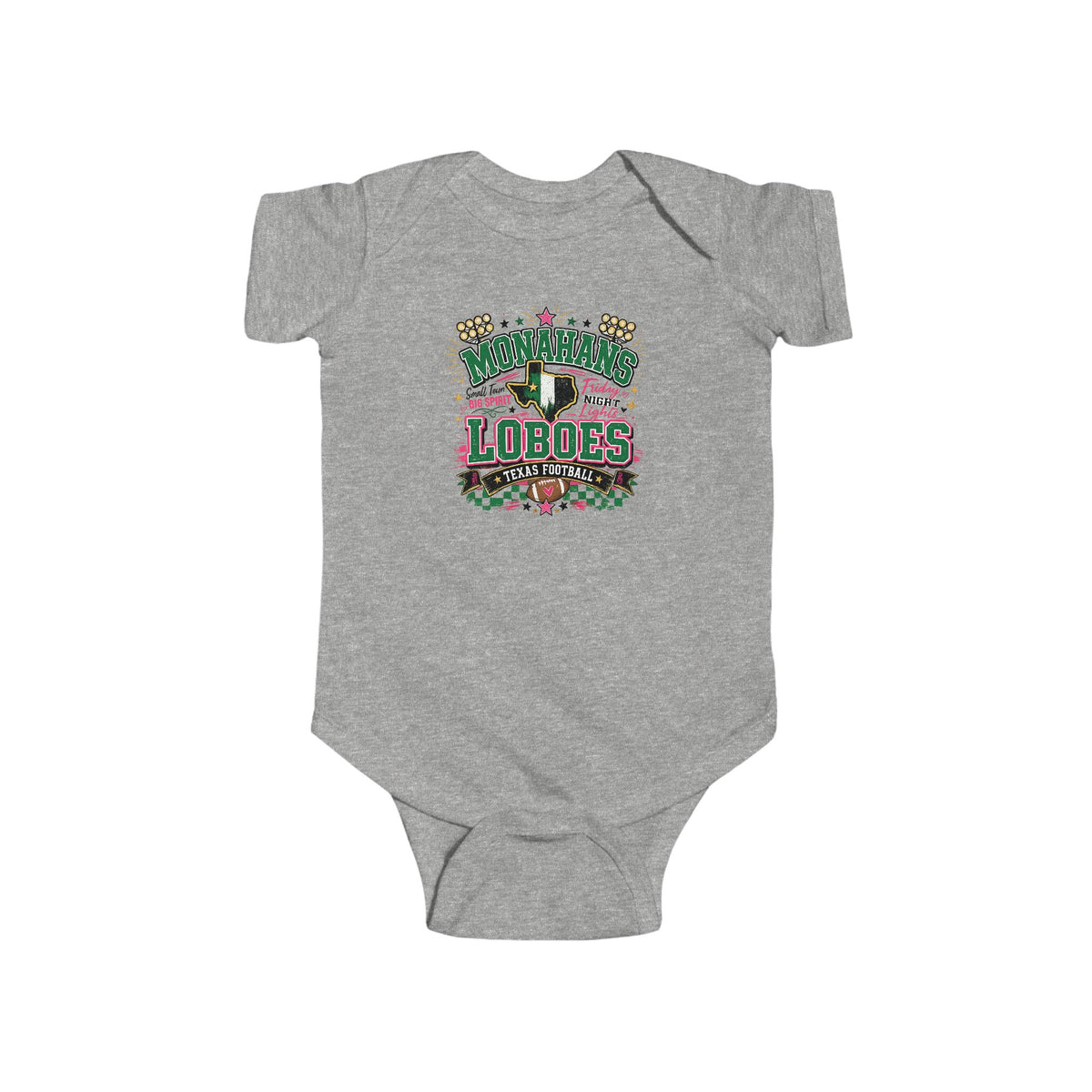 Infant Green and Pink Loboes Bodysuit