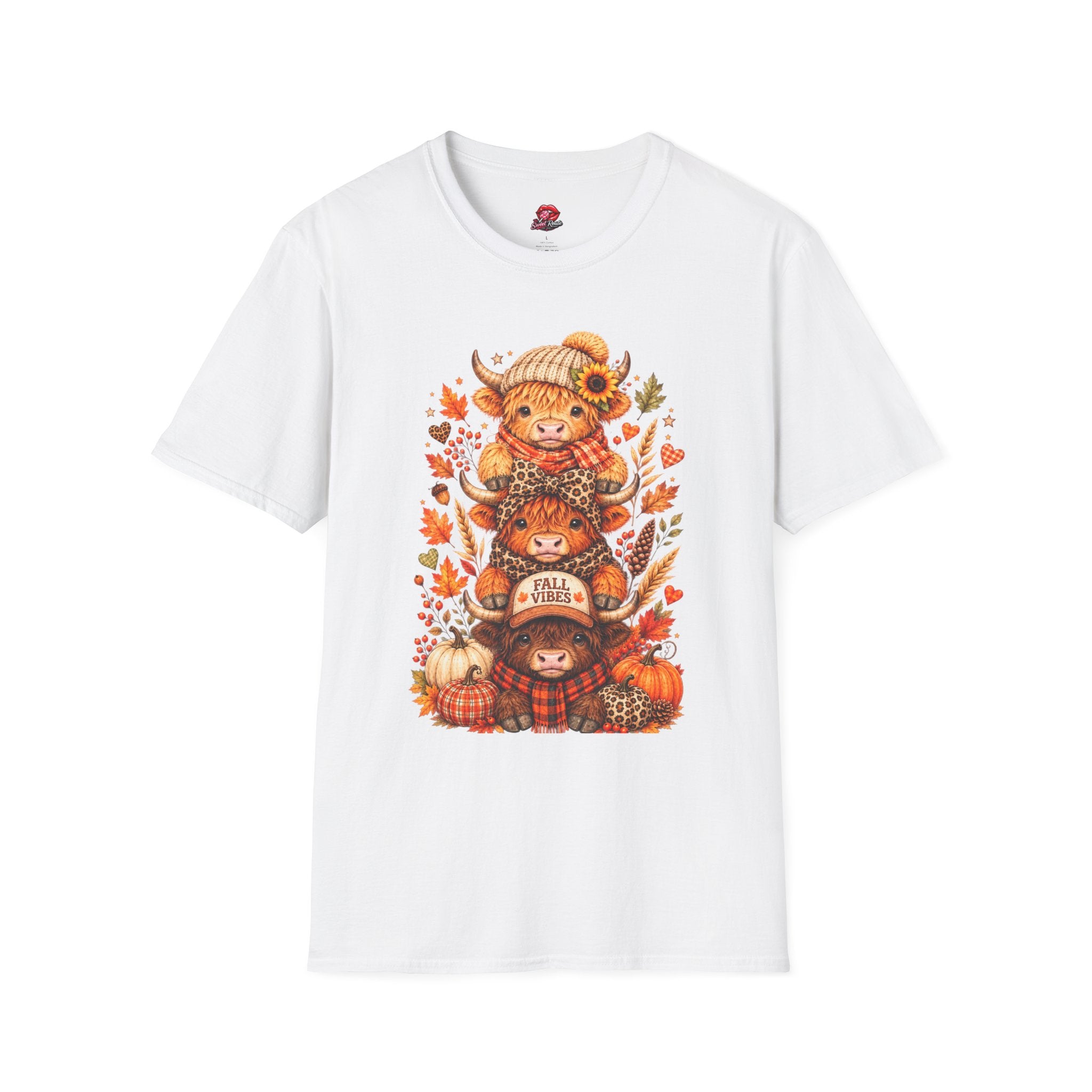 Autumn Highland Cow Stack T-Shirt