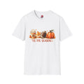 Pumpkin Coffee Football T-Shirt | ’Tis the Season Fall Football Tee | Autumn Game Day Shirt