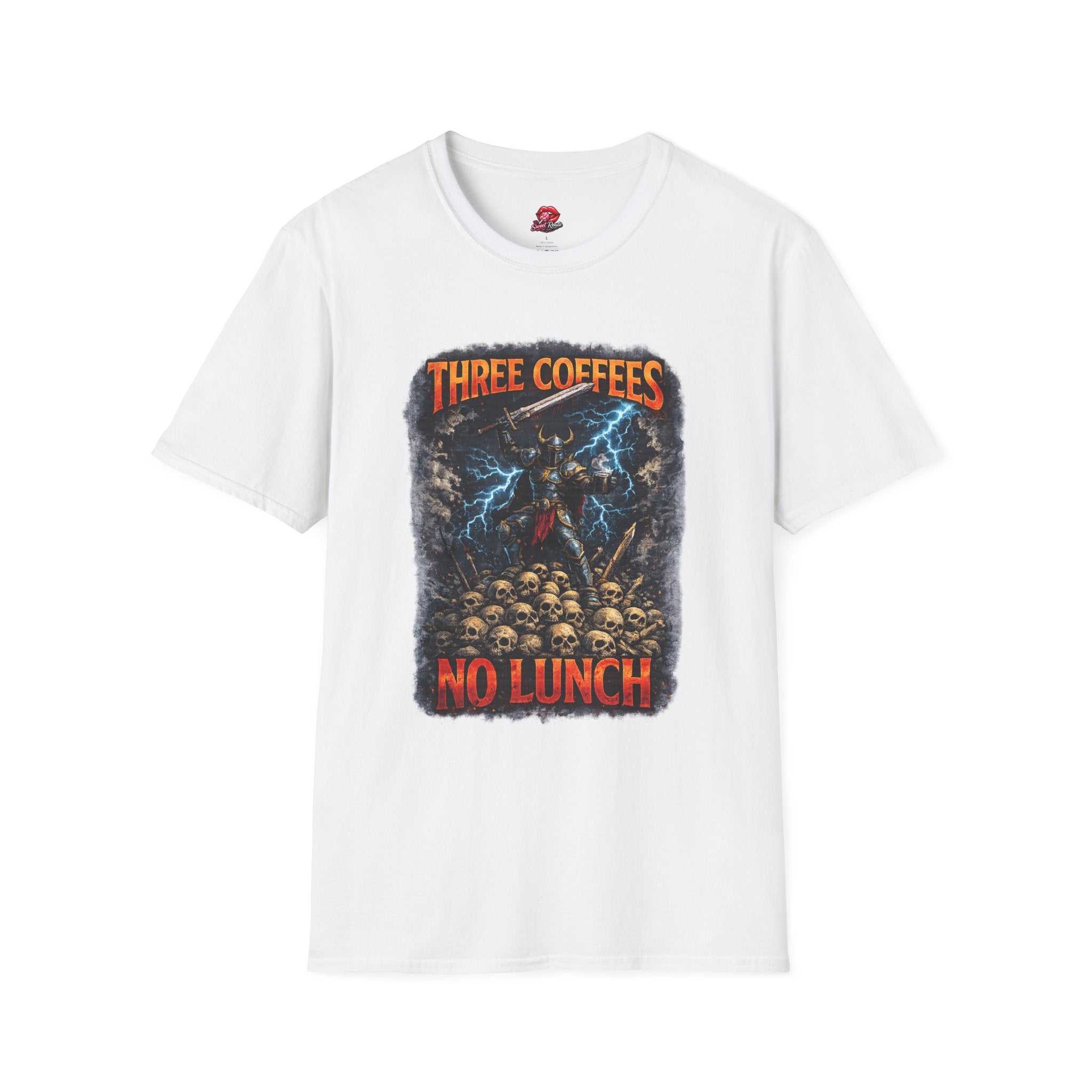 Three Coffees No Lunch Graphic Tee