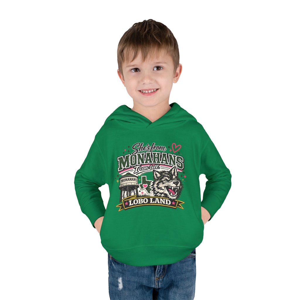 Vintage Worn Toddler Hoodie  Monahans Lobo Land