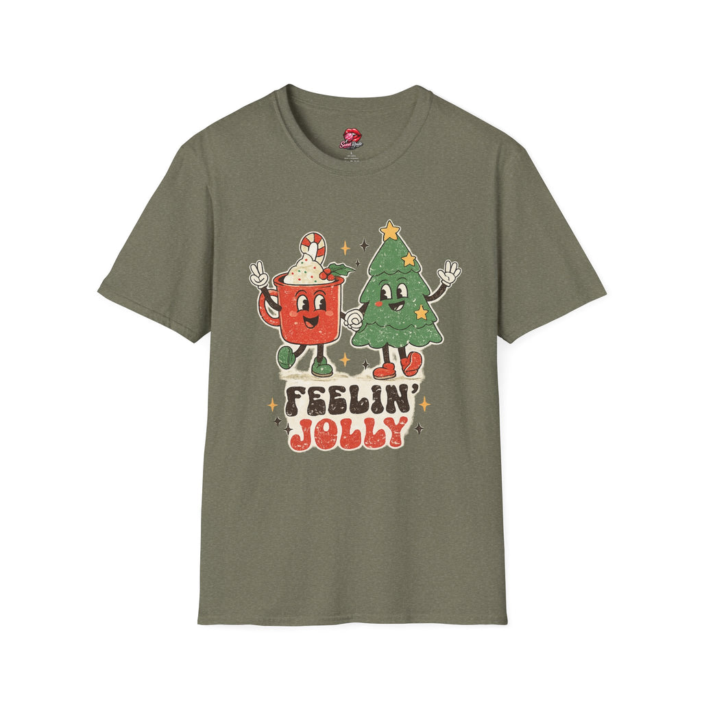 Feelin' Jolly mug and Christmas tree T-Shirt