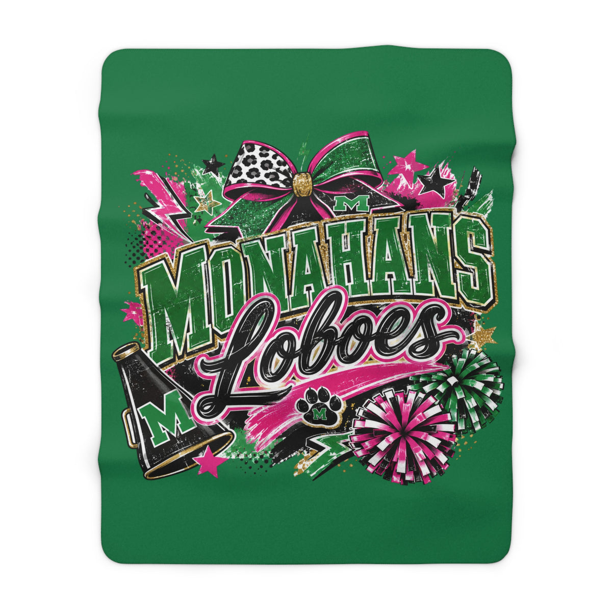 Monahans Loboes Cheer Sherpa Fleece Stadium Blanket