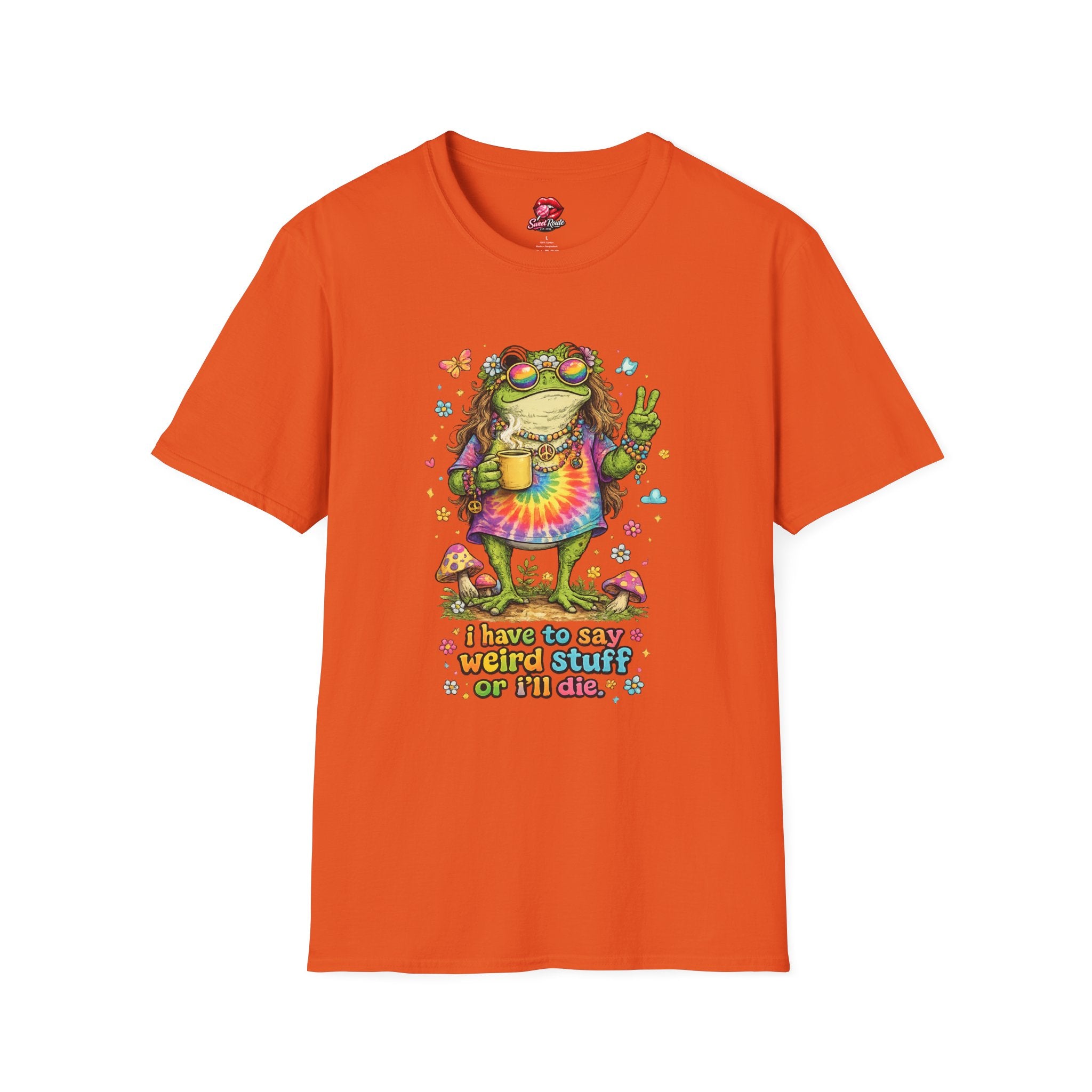 Hippie Frog Peace Sign T-Shirt