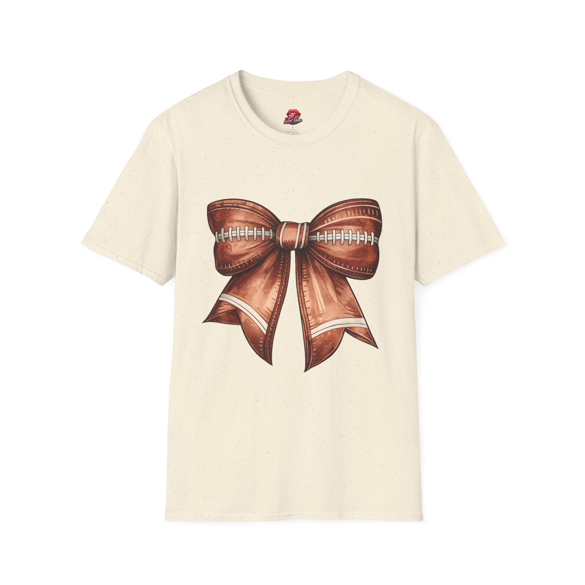 Football Stitch Bow T‑Shirt