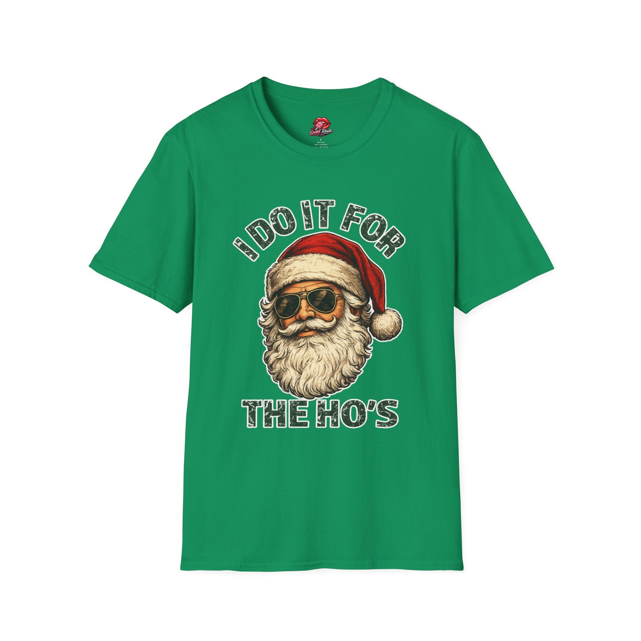 I Do It For The Ho's Santa Face T-Shirt