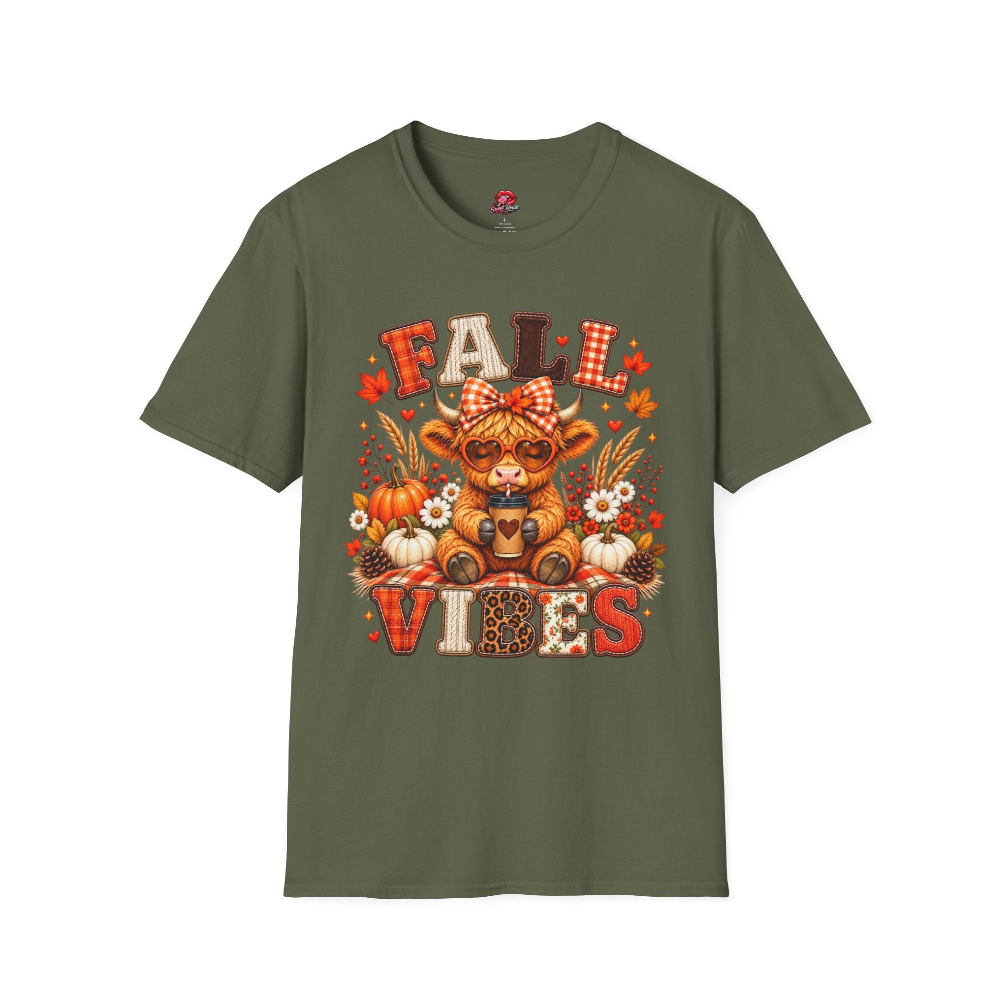 Cute Cow Pumpkin Autumn Graphic Tee