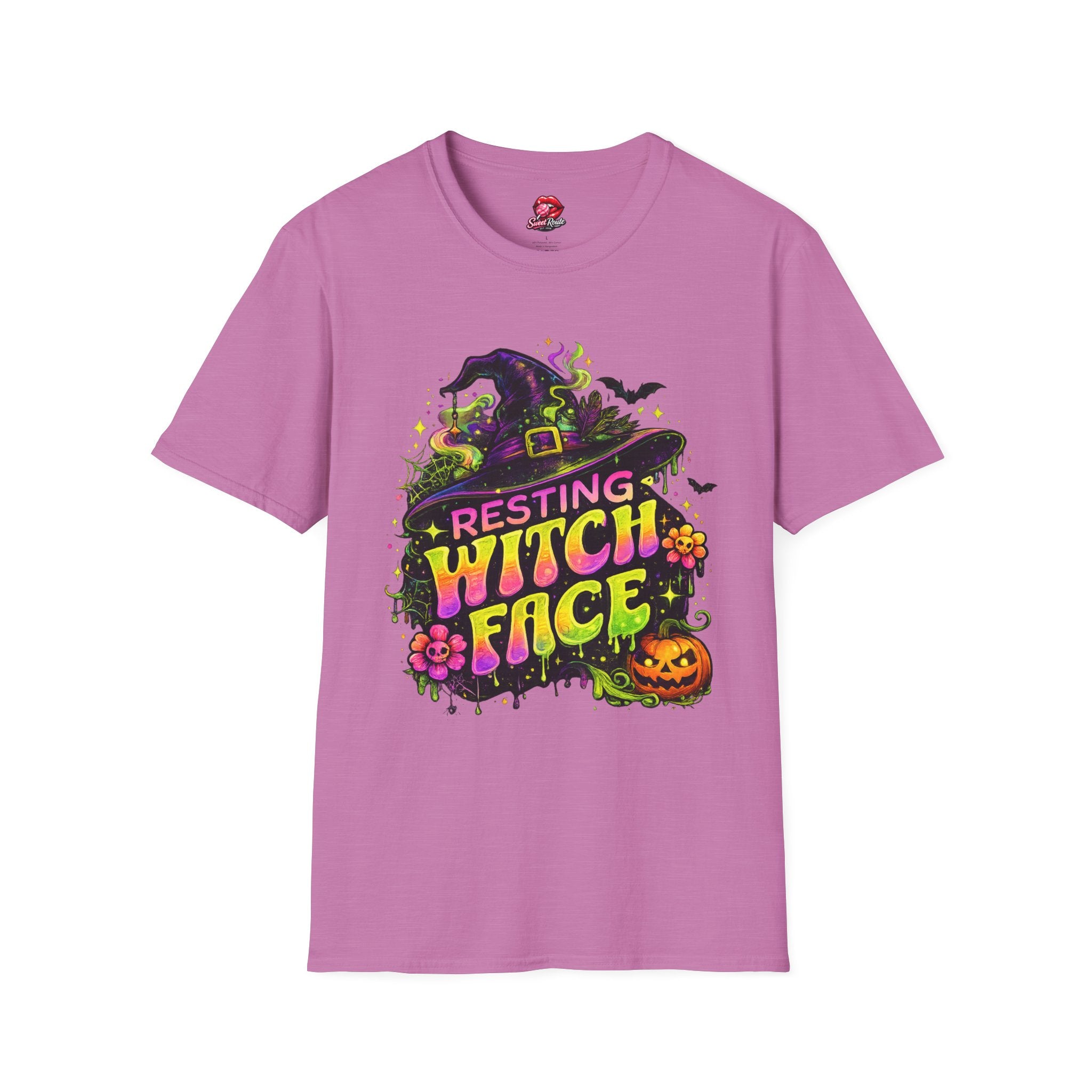Resting Witch Face Halloween T-Shirt | Funny Witch Graphic Tee | Cute Spooky Season Shirt | Retro Halloween Witch Hat Tee | Fall Halloween Gift