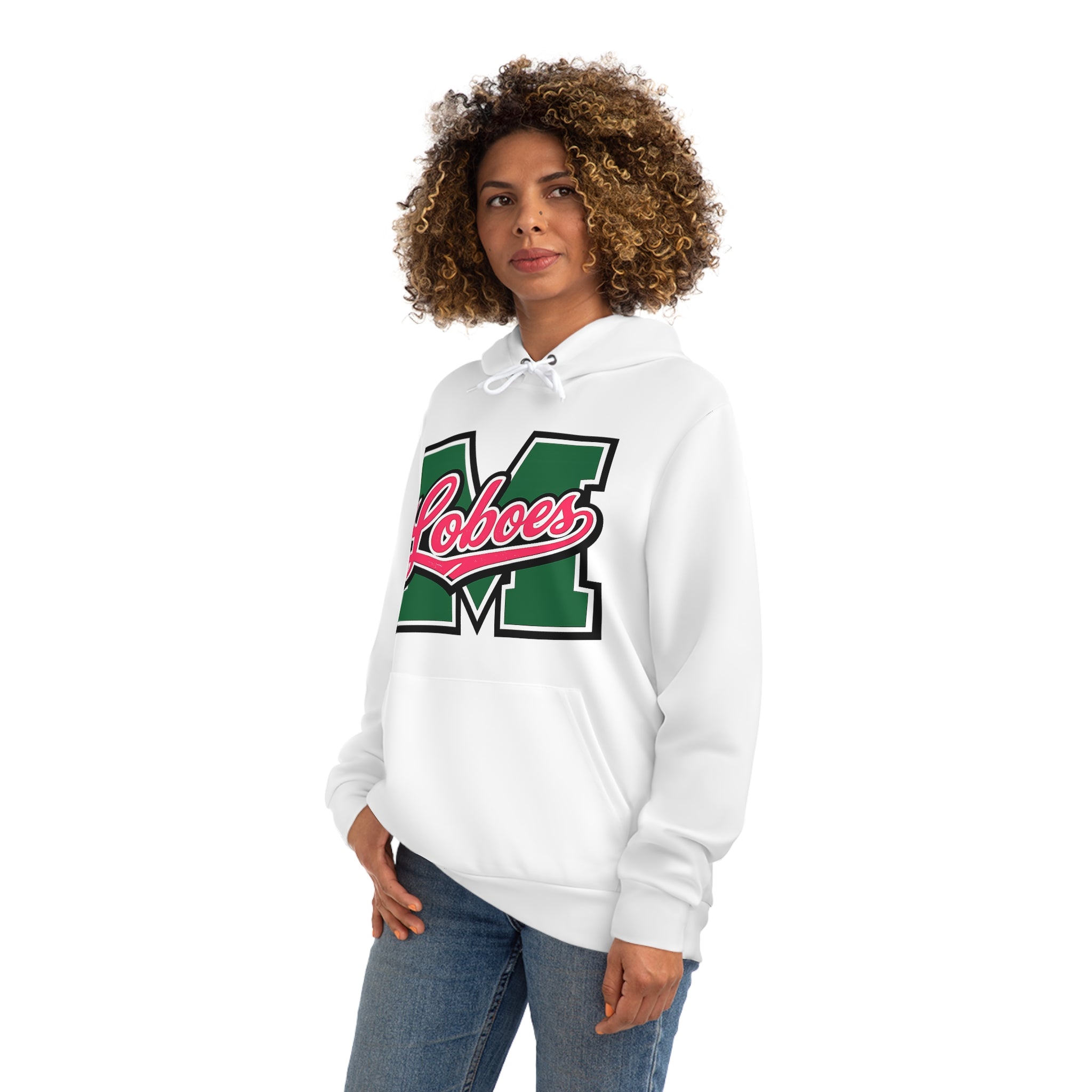 Loboes M Letter Hoodie — Retro Varsity Campus Pullover