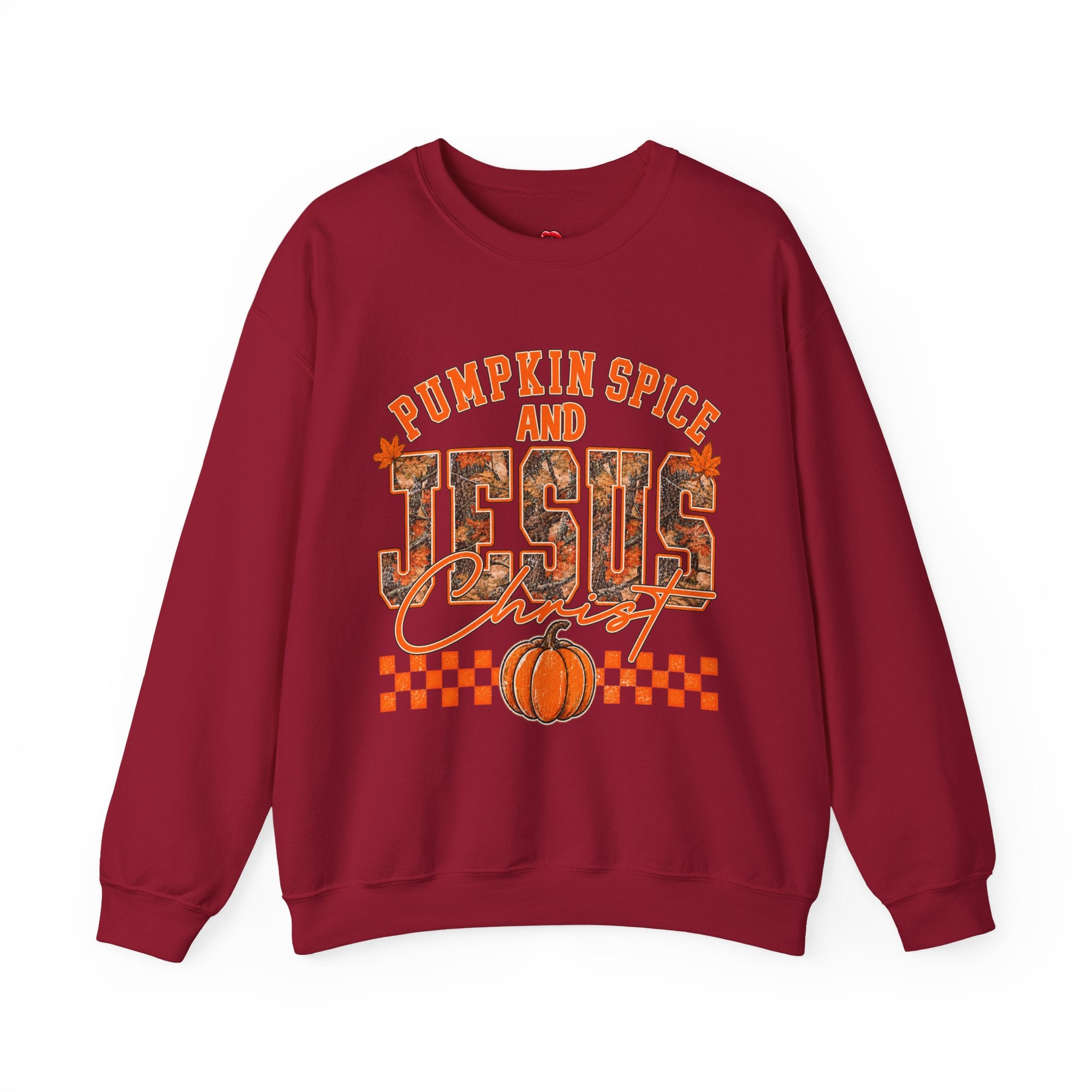 Pumpkin Spice and Jesus Crewneck Sweatshirt — Fall Christian Graphic Pullover