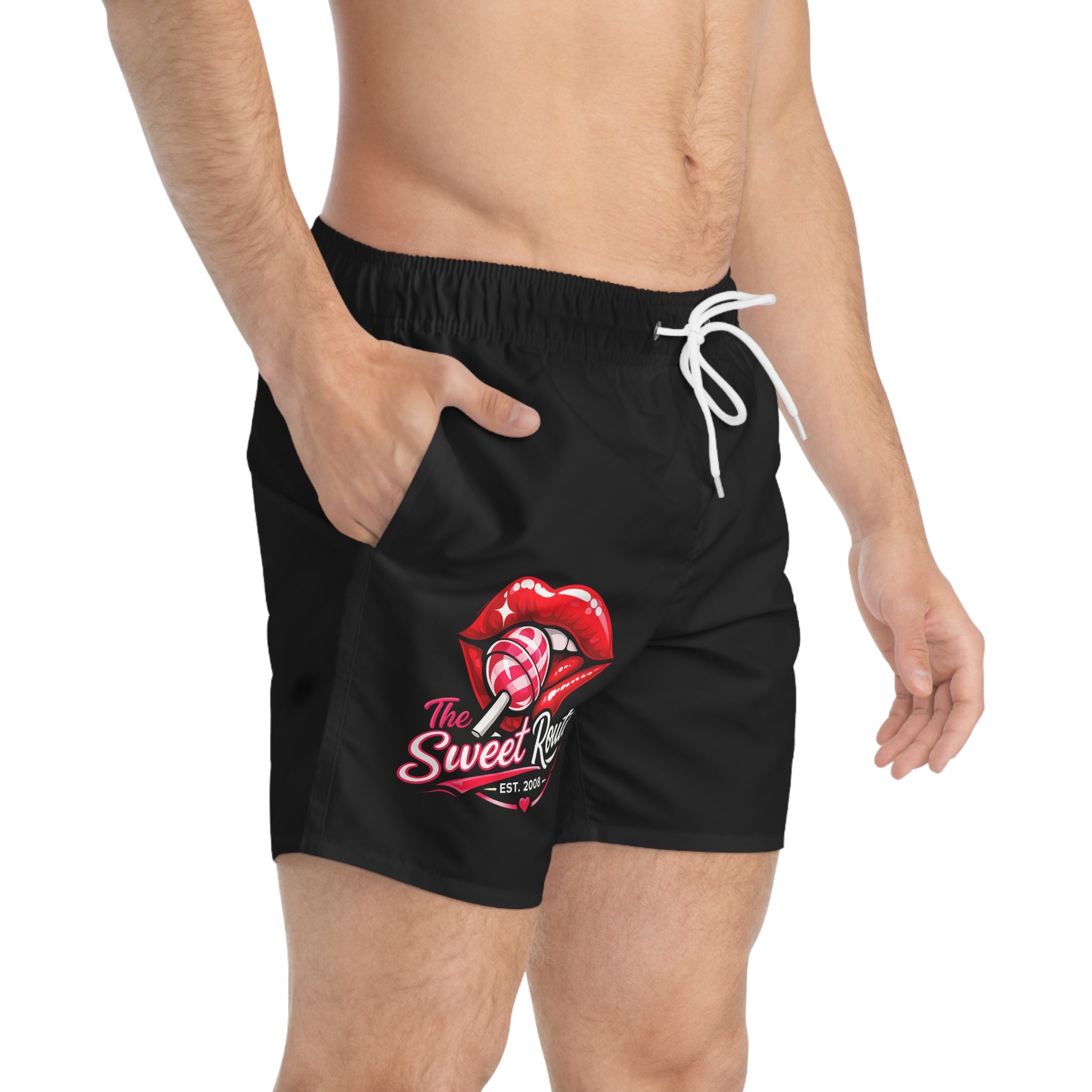 Sweet Route Logo Swim Trunks