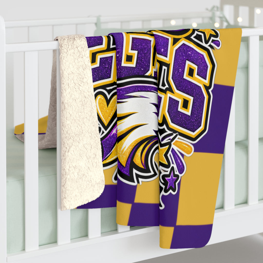 Pecos Eagles Sherpa Fleece Blanket