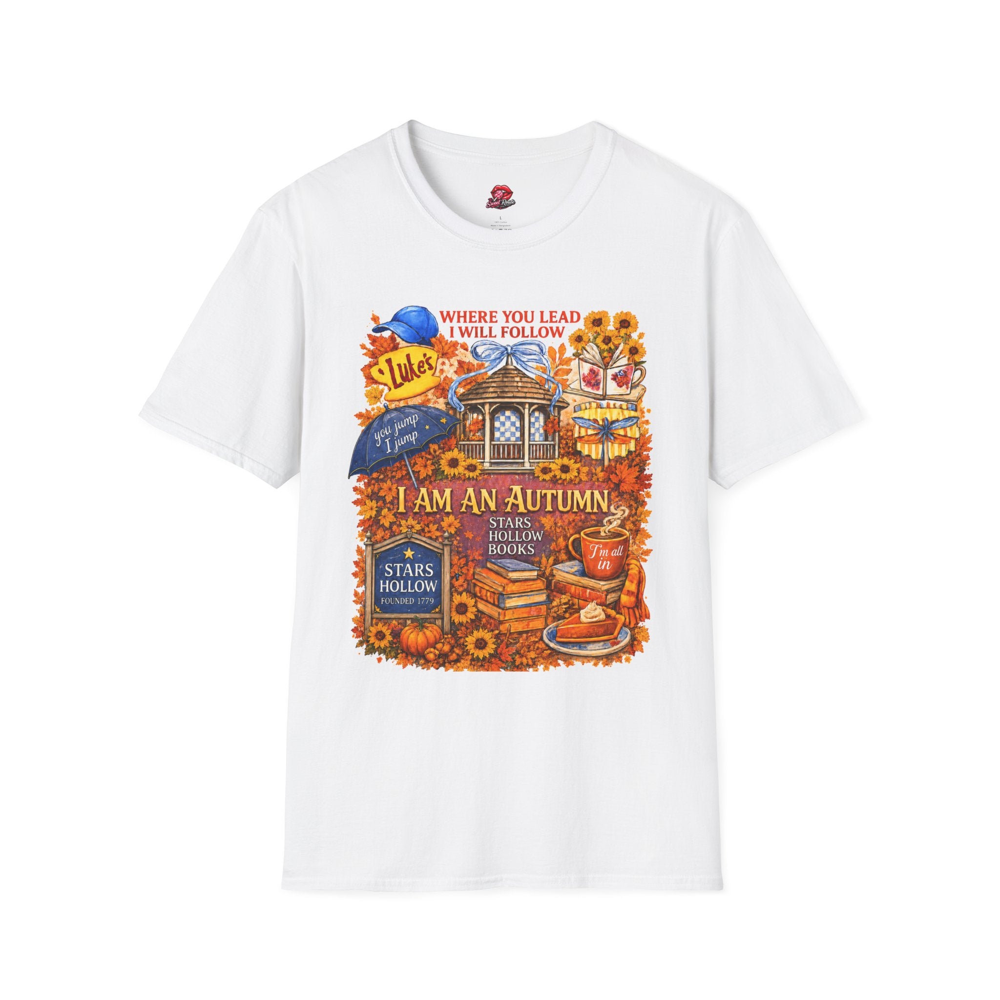 Autumn Cottage Tee - "Where You Lead I Will Follow" Fall Graphic T-shirt | Cozy Cottagecore Autumn Shirt