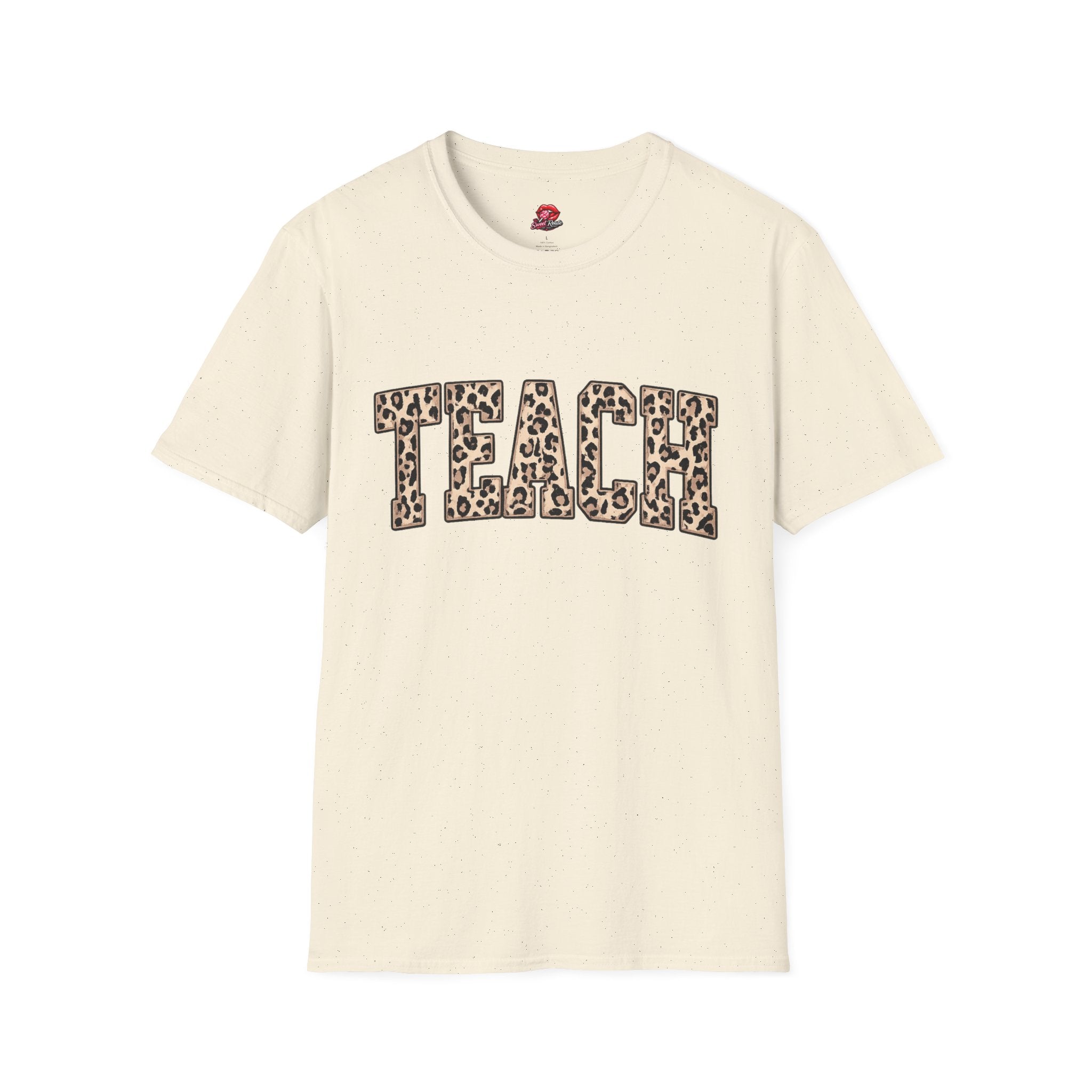 Teach Leopard Print T-Shirt | Cute Teacher Shirt | Back to School Teacher Gift | Leopard Print Graphic Tee
