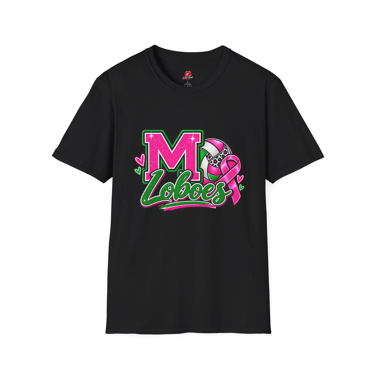 Loboes Pink Ribbon Volleyball T-Shirt