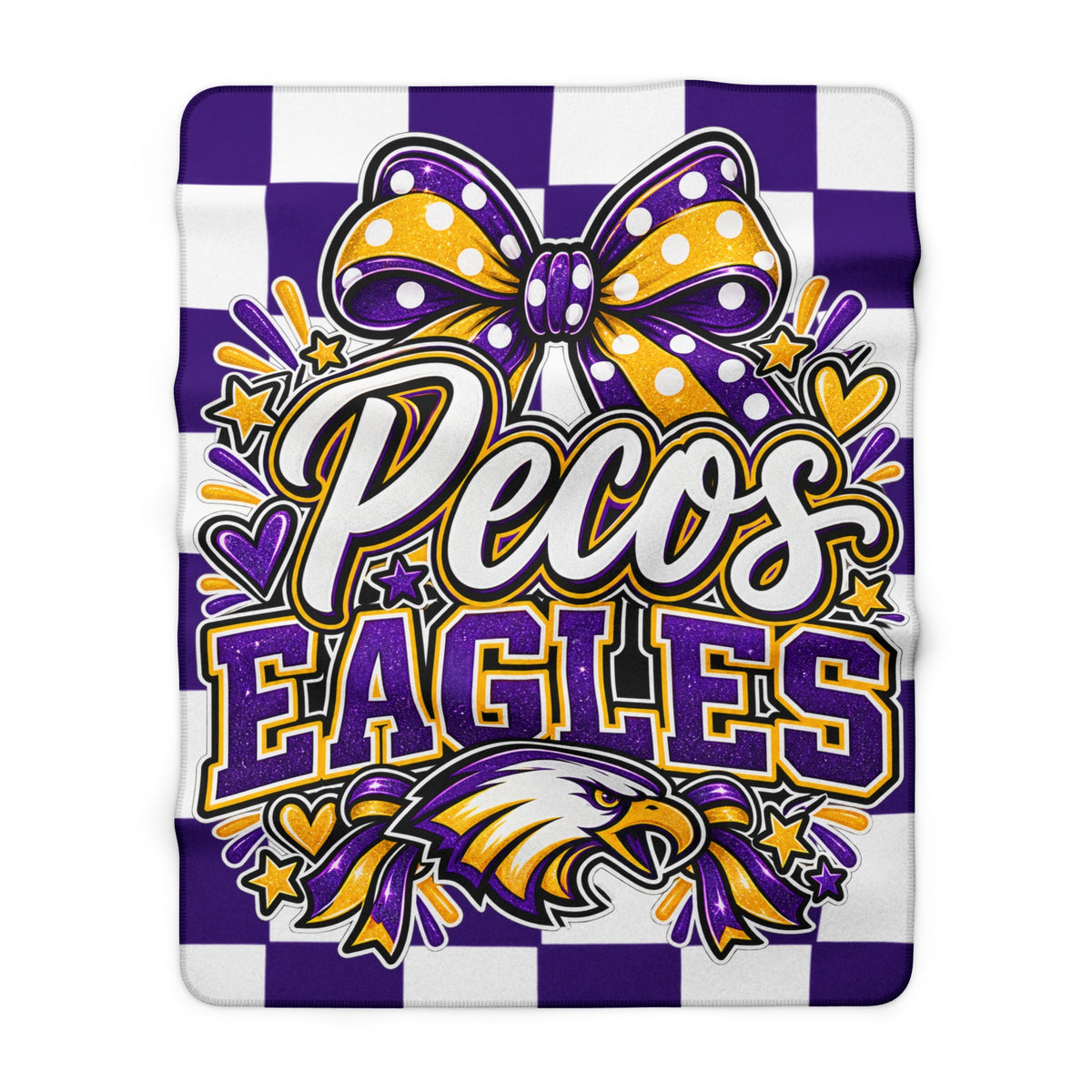 Pecos Eagles Sherpa Fleece Blanket