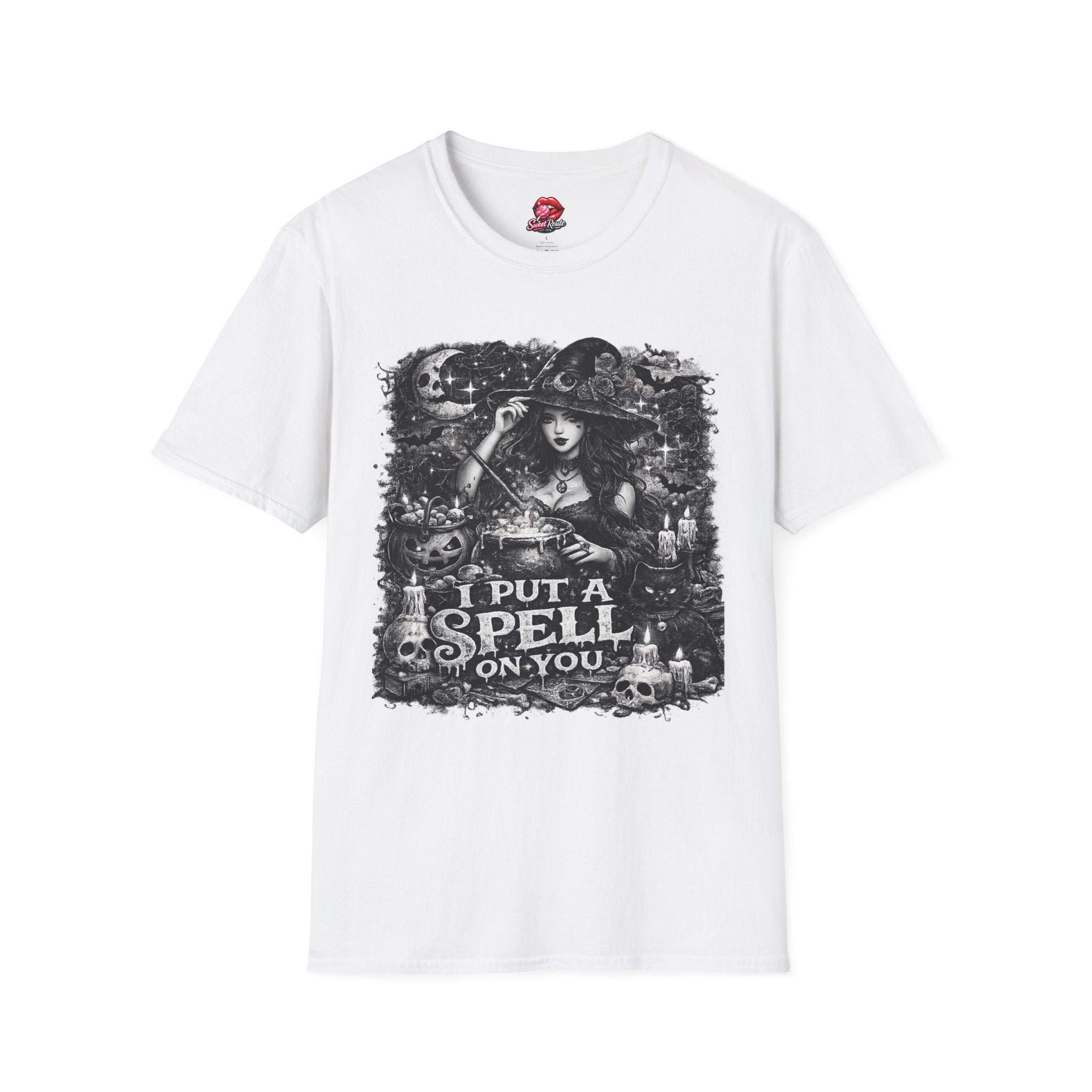 I Put a Spell on You T-Shirt | Vintage Witch Halloween Shirt | Gothic Witch Graphic Tee | Spooky Season Shirt | Halloween Witch Gift