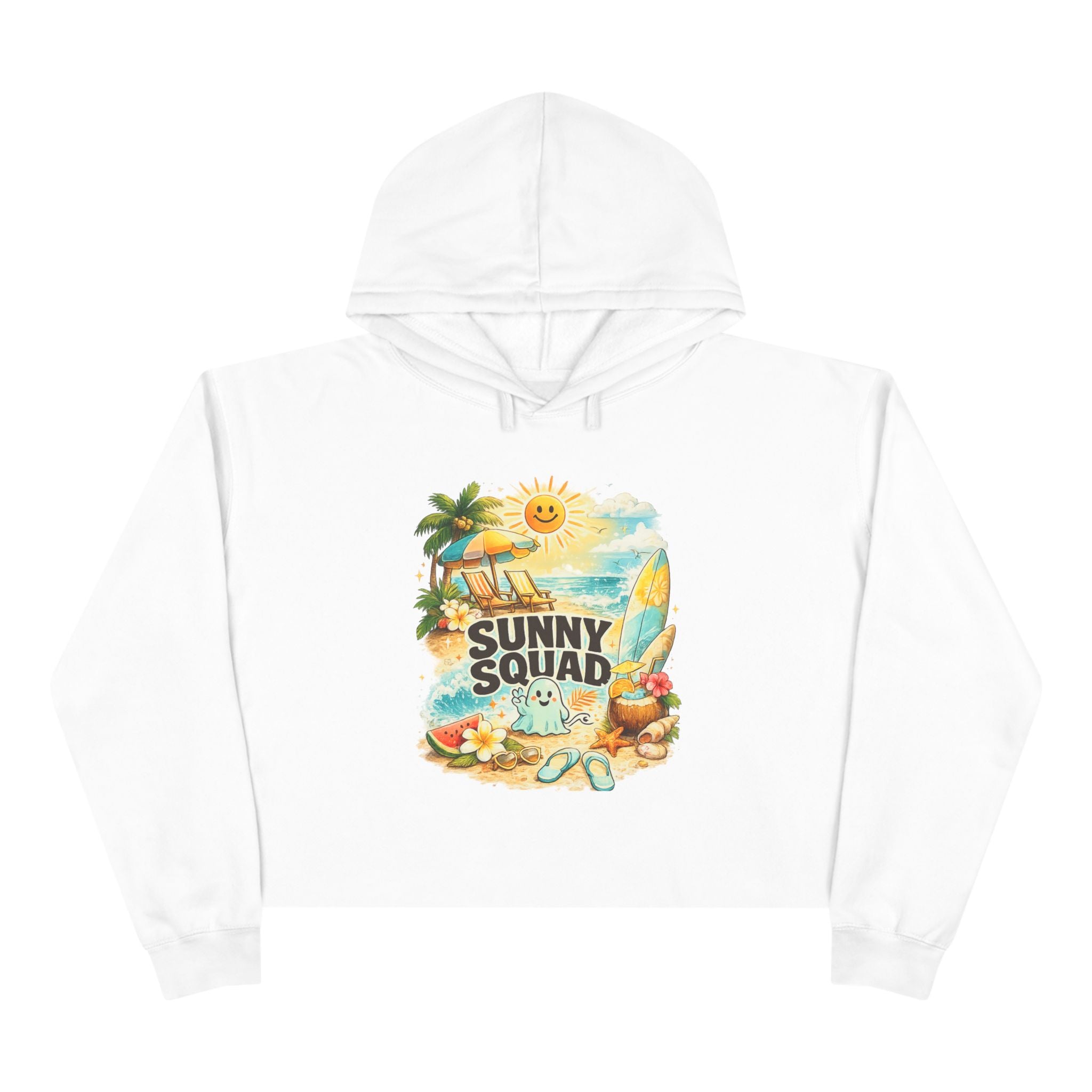 Sunny Squad Crop Hoodie