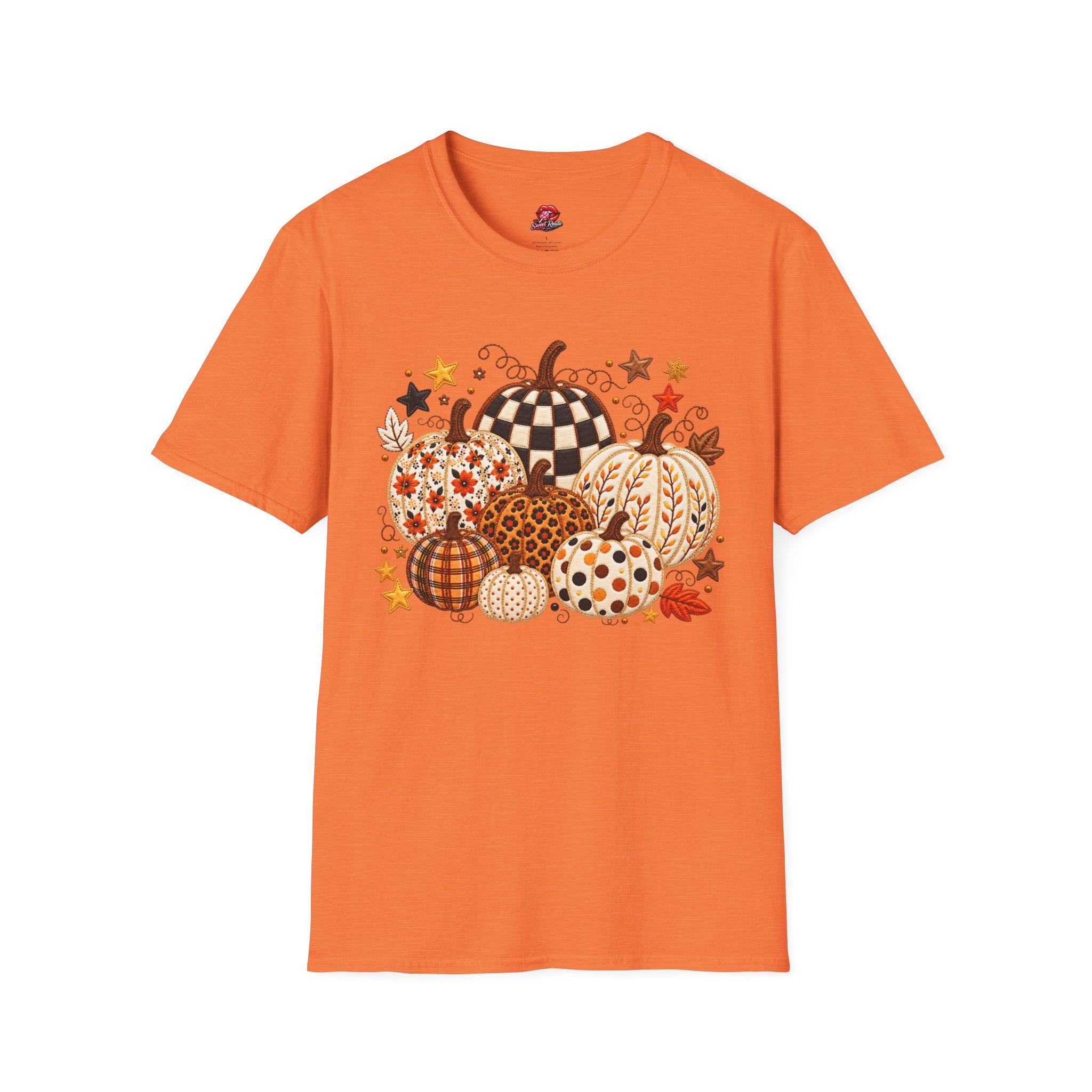 Autumn Patchwork Pumpkins T-Shirt