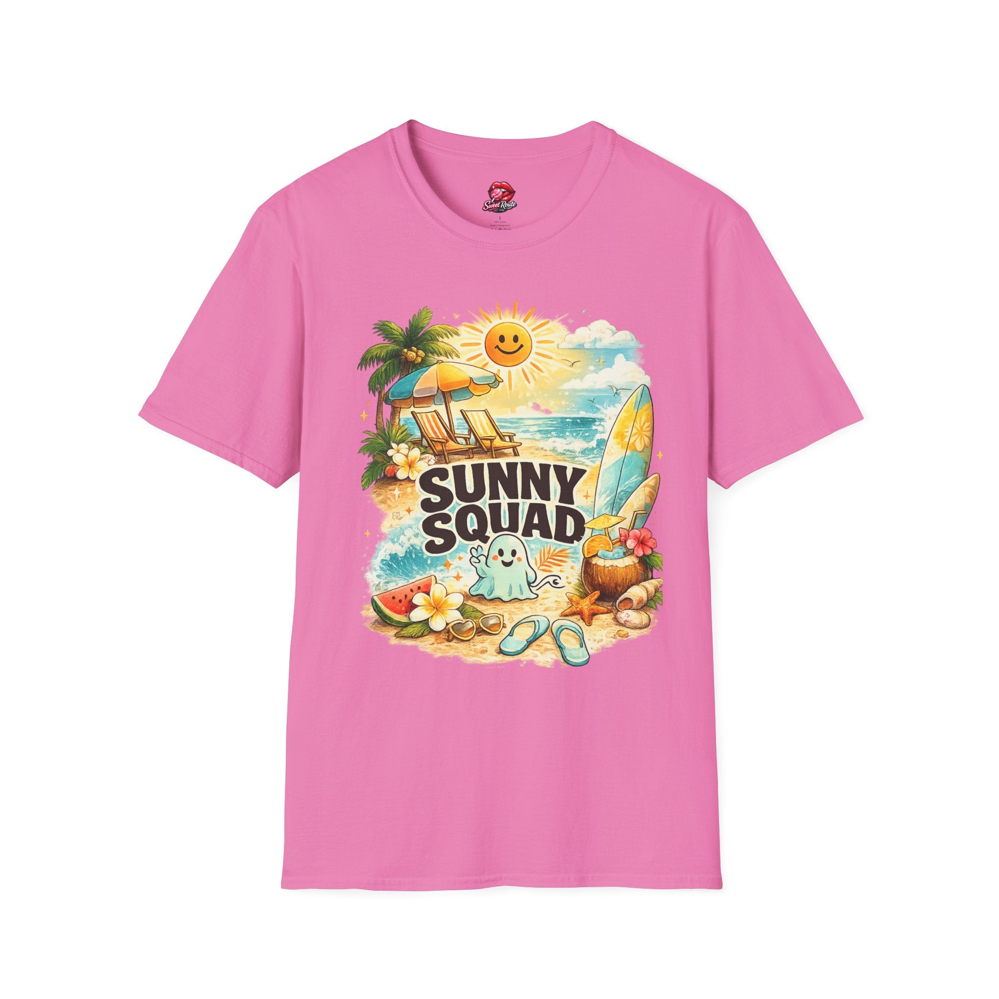 Sunny Squad beach scene T-Shirt