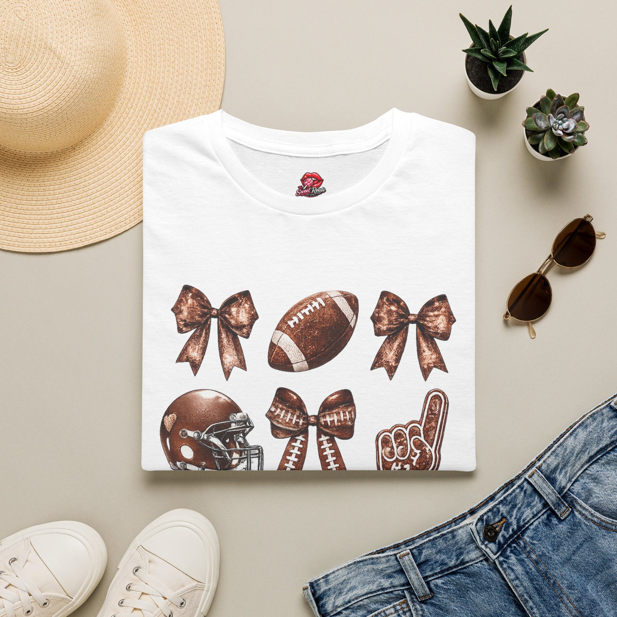 Football Mom Graphic T‑Shirt