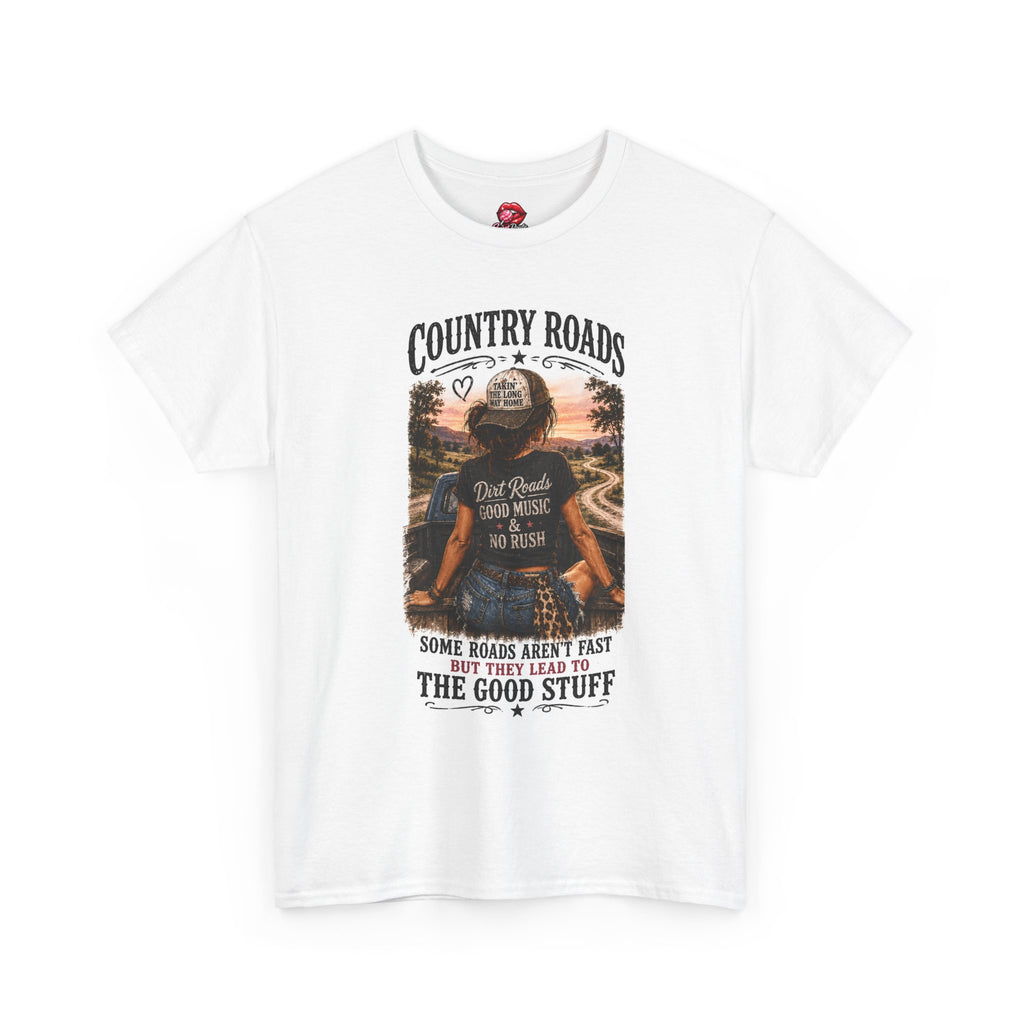 Country Roads motorcycle rider tee