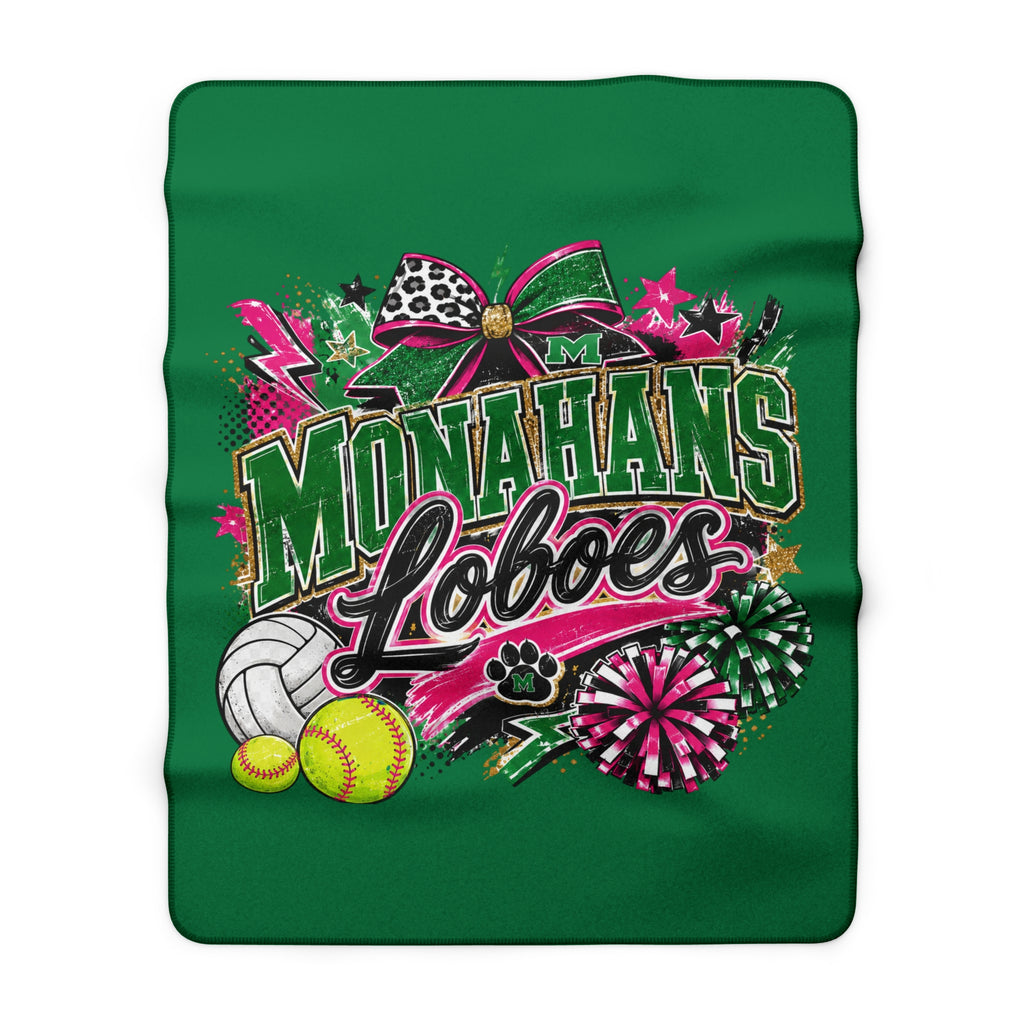 Monahans Loboes School Spirit Throw with Cheer, Volleyball & Softball Graphics