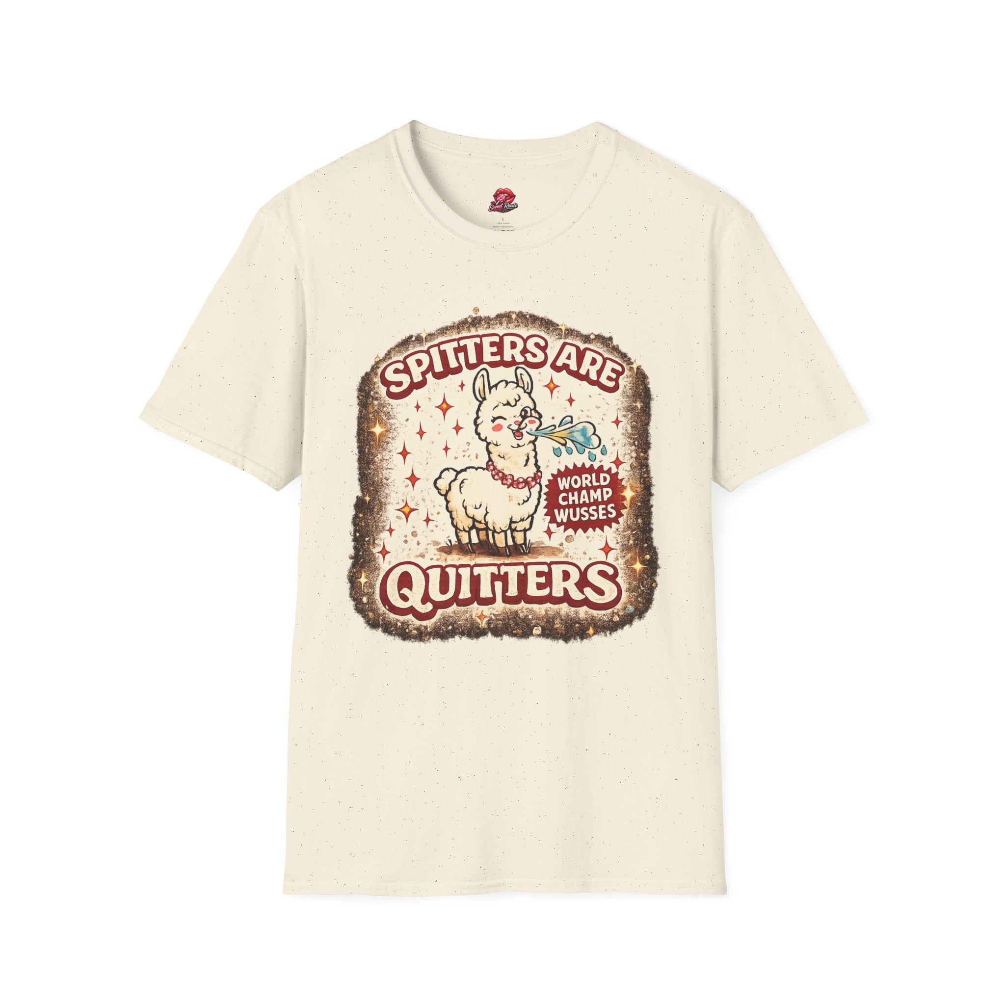 Spitters Are Quitters Funny Llama Graphic Tee