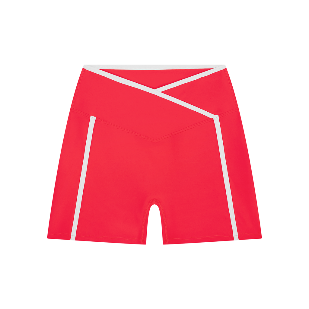 Sweet Route Women’s High Rise Color Block Yoga Shorts