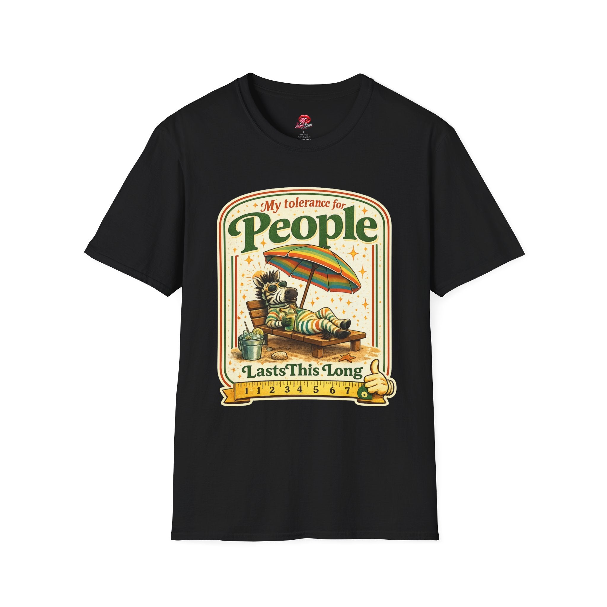 My Tolerance for People Lasts This Long Beach Vacation T-Shirt