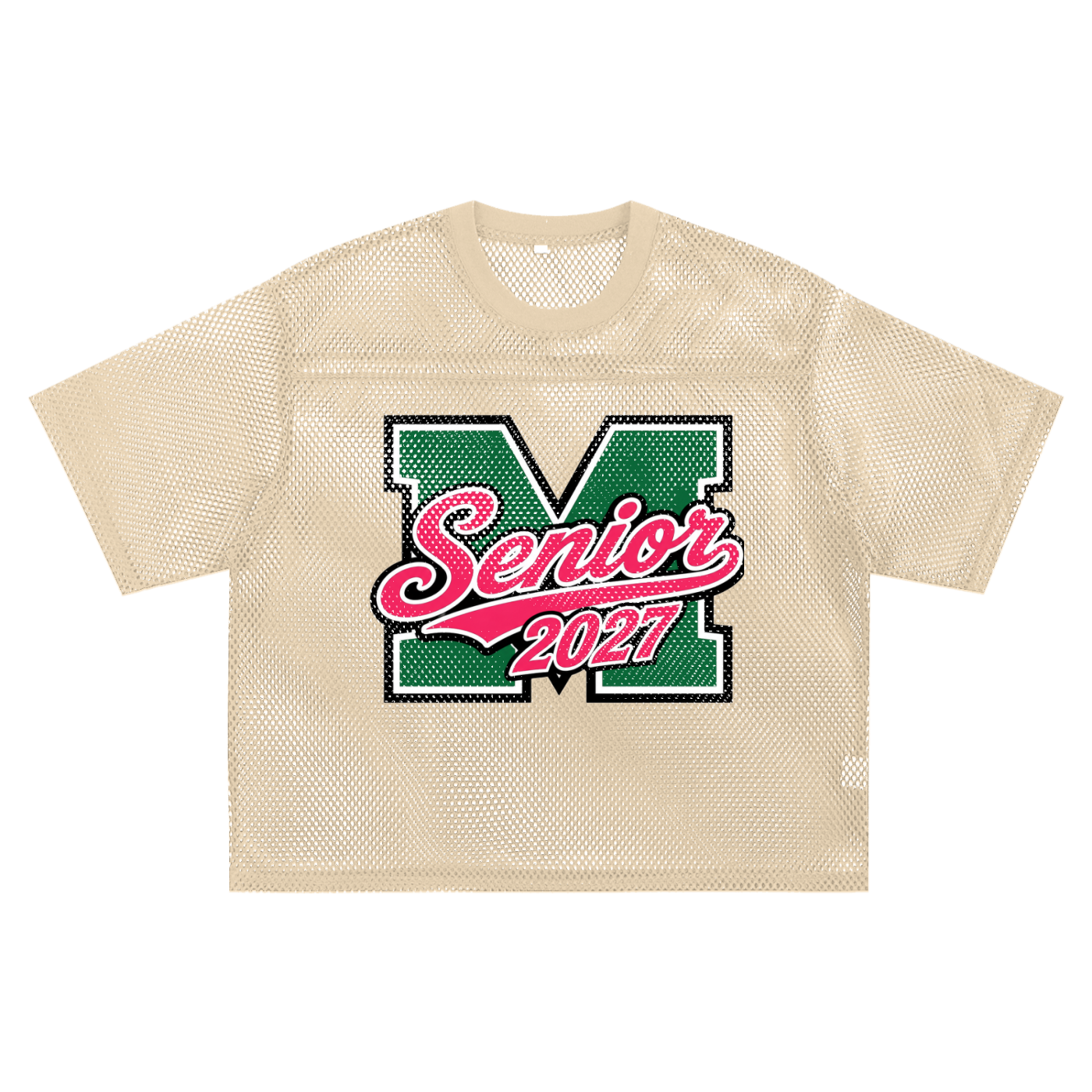 Senior 2027 See-through Boxy Net T-Shirt