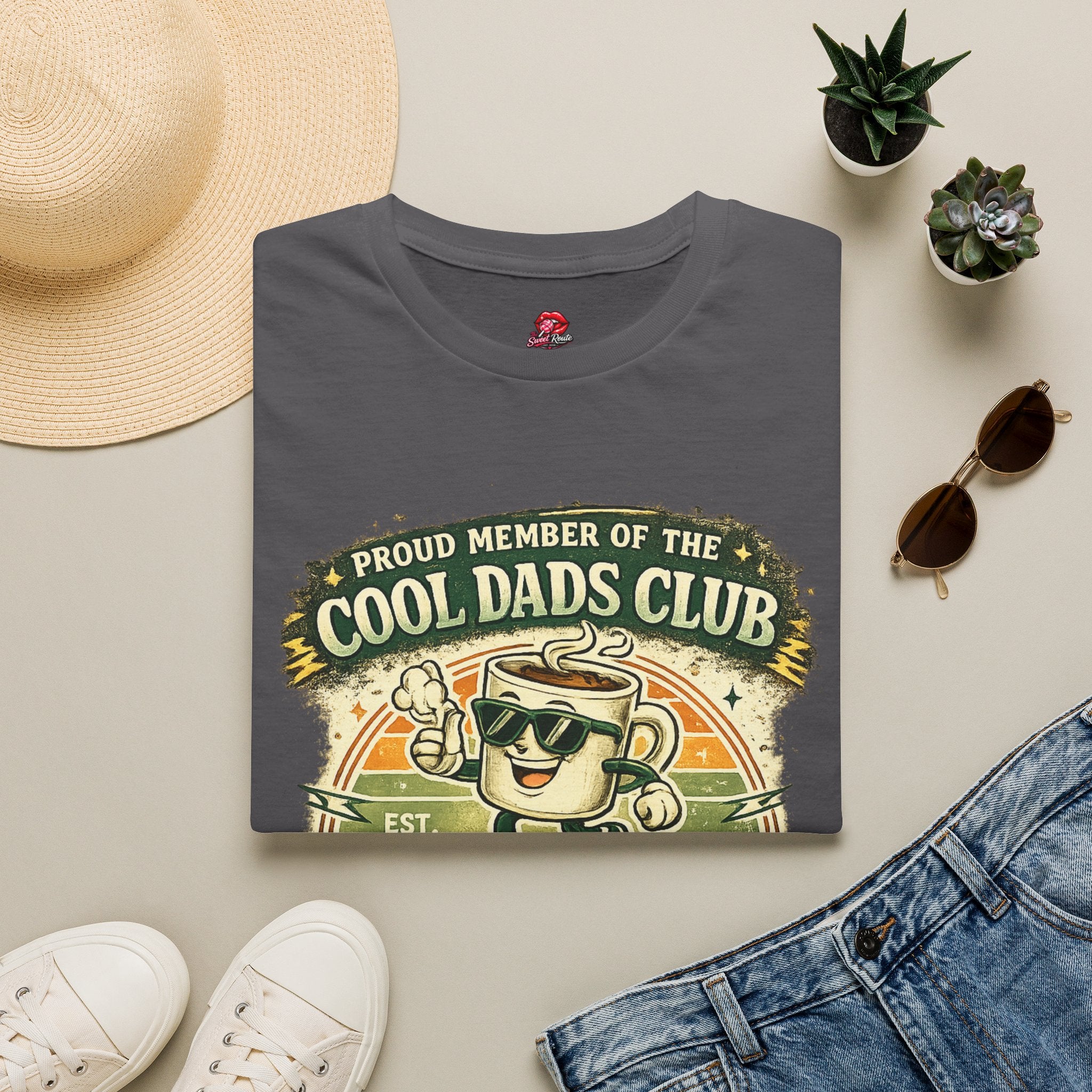 Cool Dads Club T-Shirt — "Proud Member of the Cool Dads Club" Coffee Dad Tee