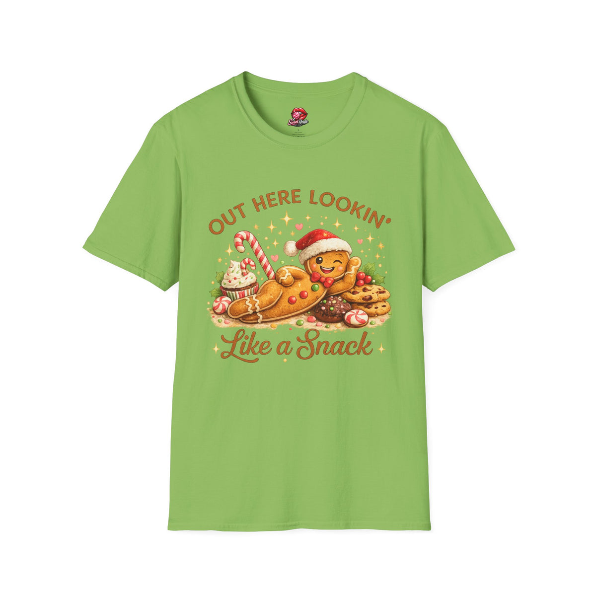 Gingerbread Cookie Santa Hat T-Shirt