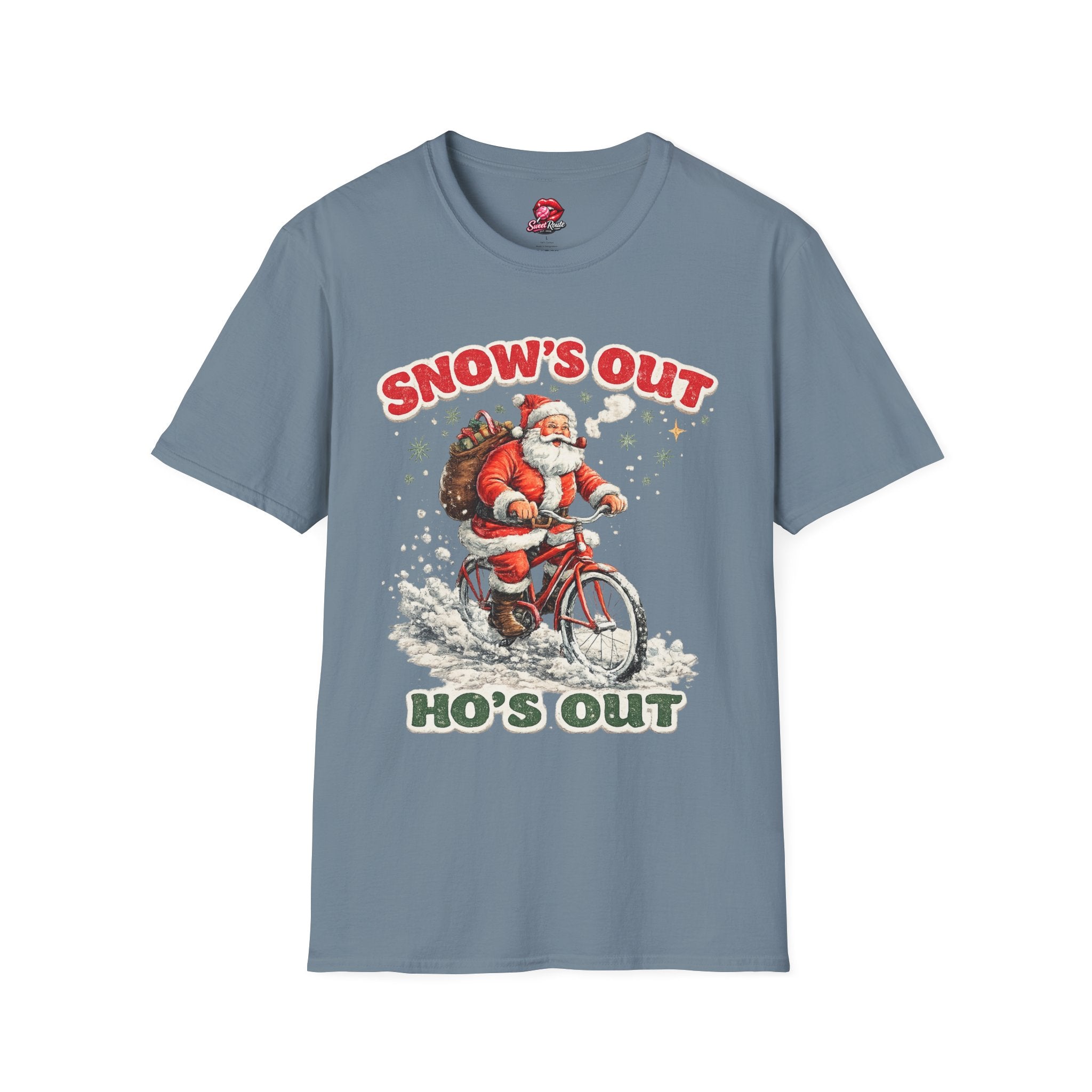 Snow's Out Santa Christmas Holiday Graphic Tee