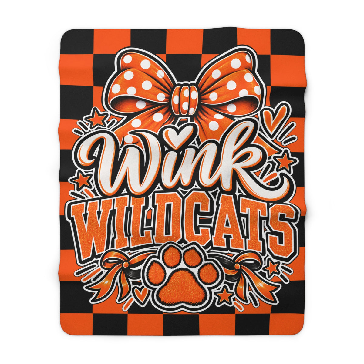 Wink Wildcats Sherpa Blanket