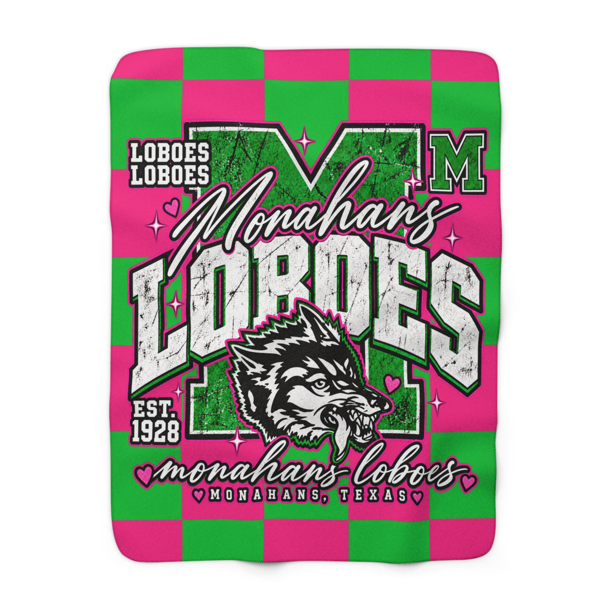 Monahans Loboes Sherpa Fleece Blanket