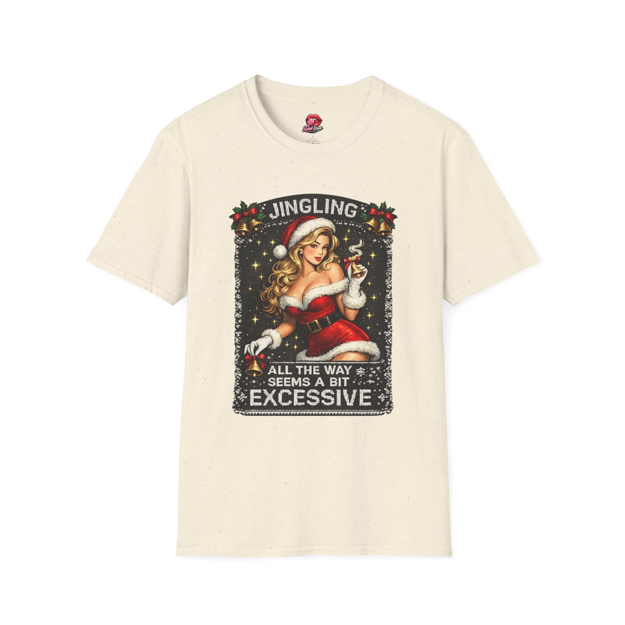 Jingling Pinup Santa Girl T-Shirt