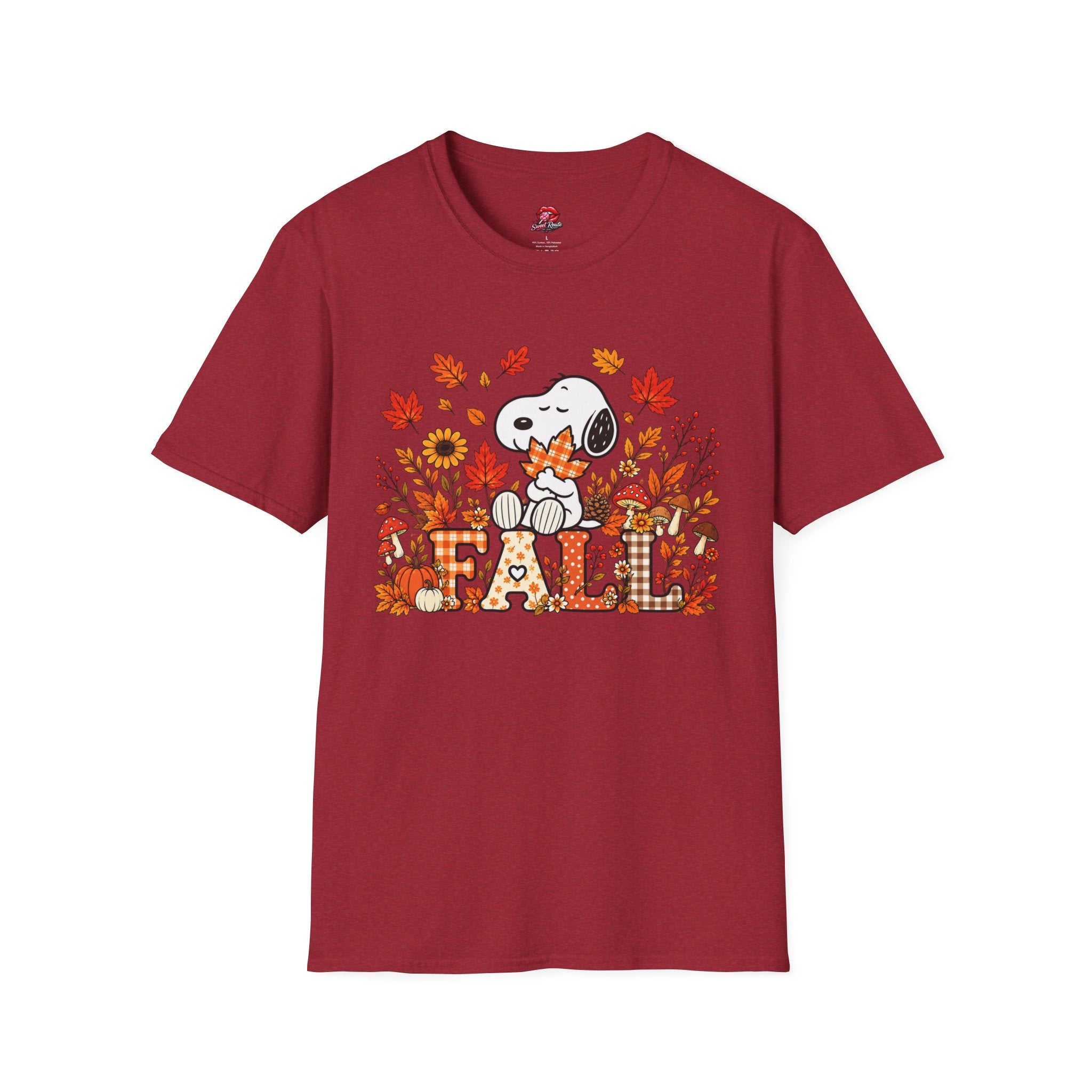Cute Autumn Leaves & Pumpkins Snoopy Tee