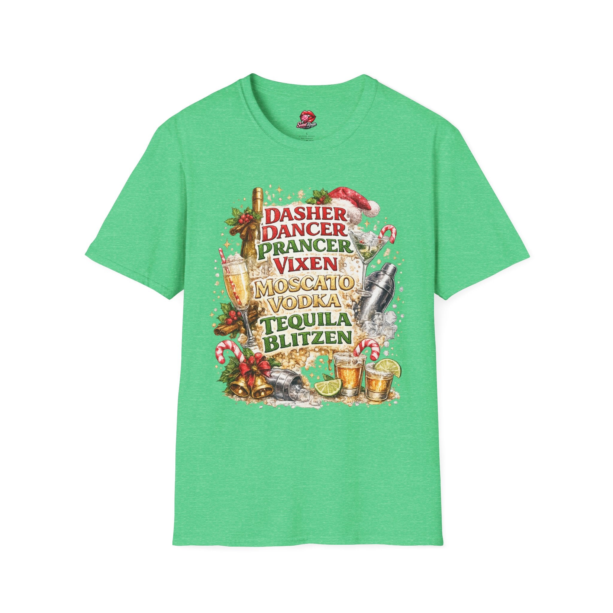 Dasher Dancer Prancer Vixen Moscato Vodka T-Shirt