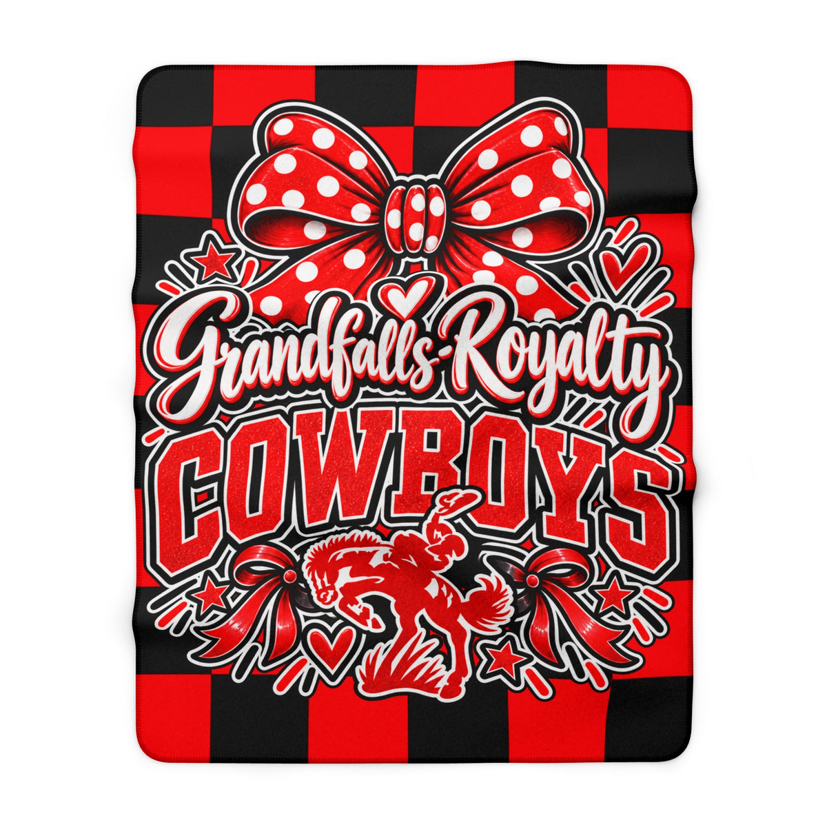 Grandfalls Royalty Cowboys Sherpa Fleece Blanket