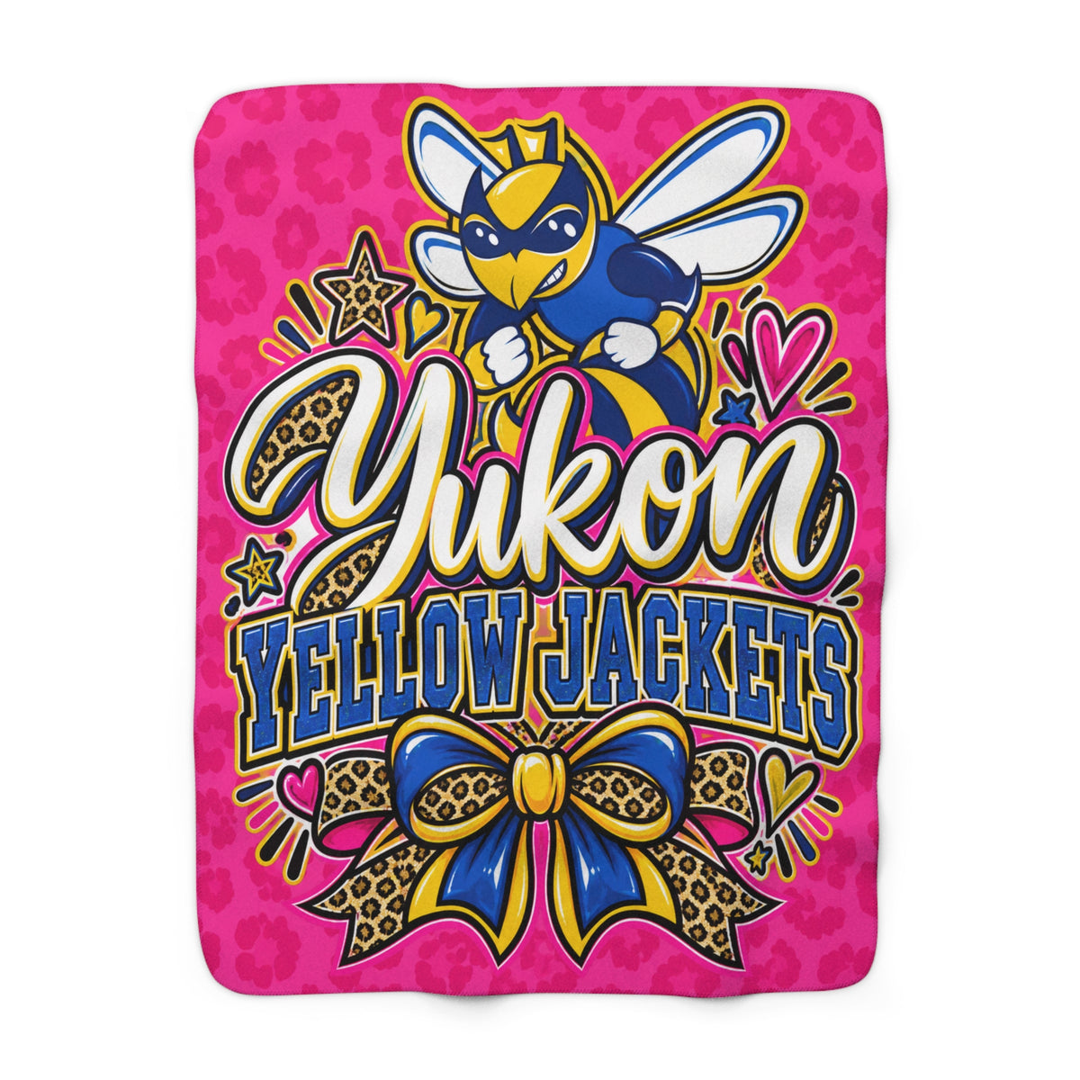 Yukon Yellow Jackets Sherpa Fleece Blanket
