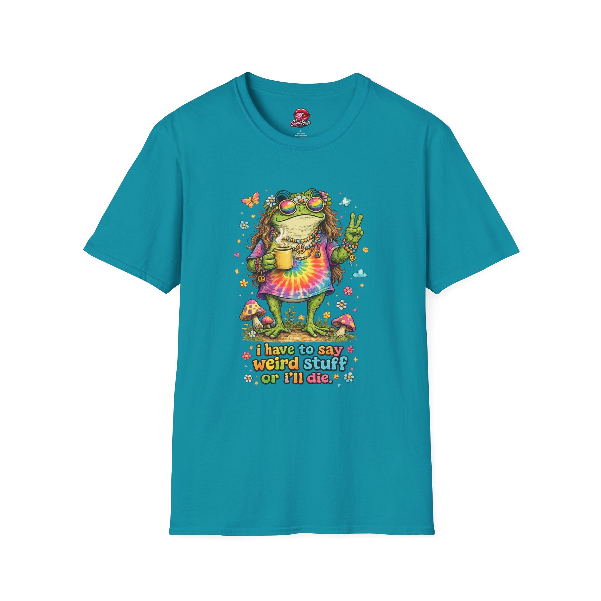 Hippie Frog Peace Sign T-Shirt