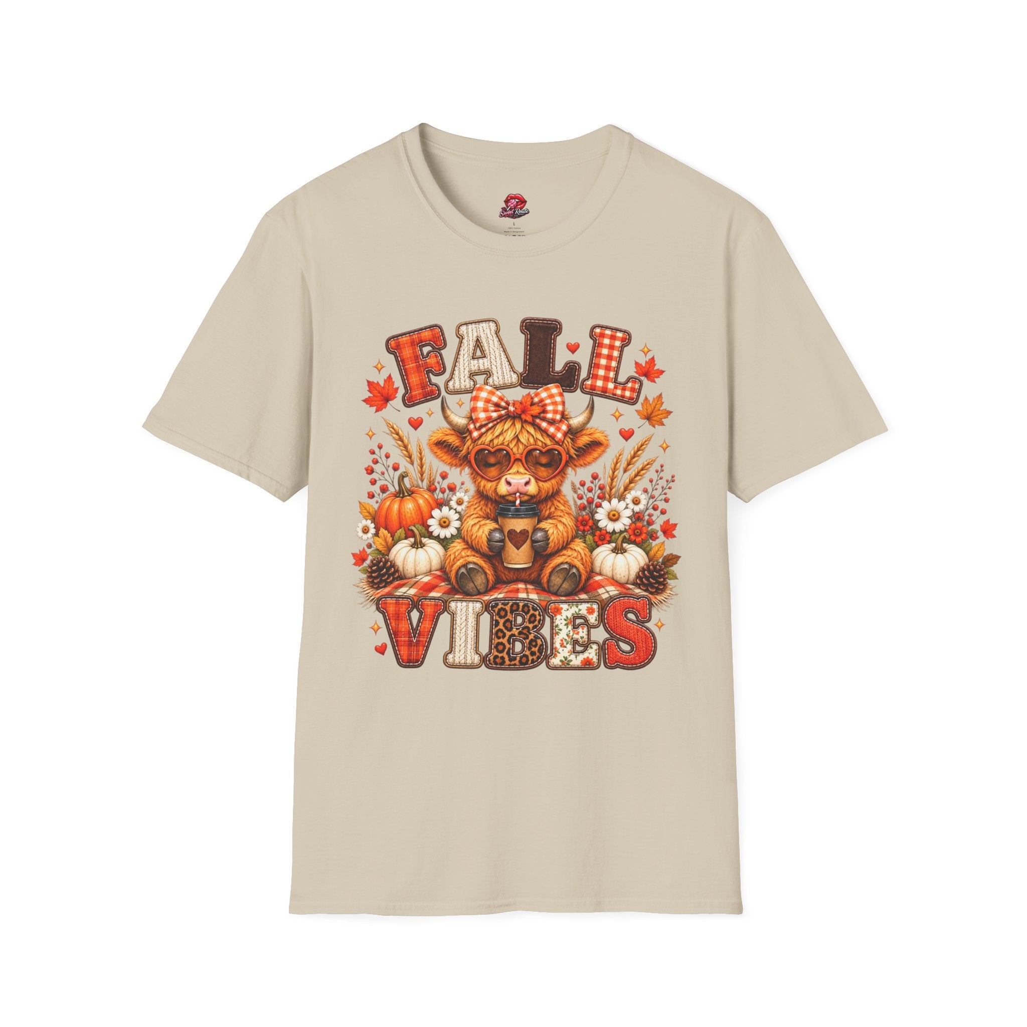 Cute Cow Pumpkin Autumn Graphic Tee