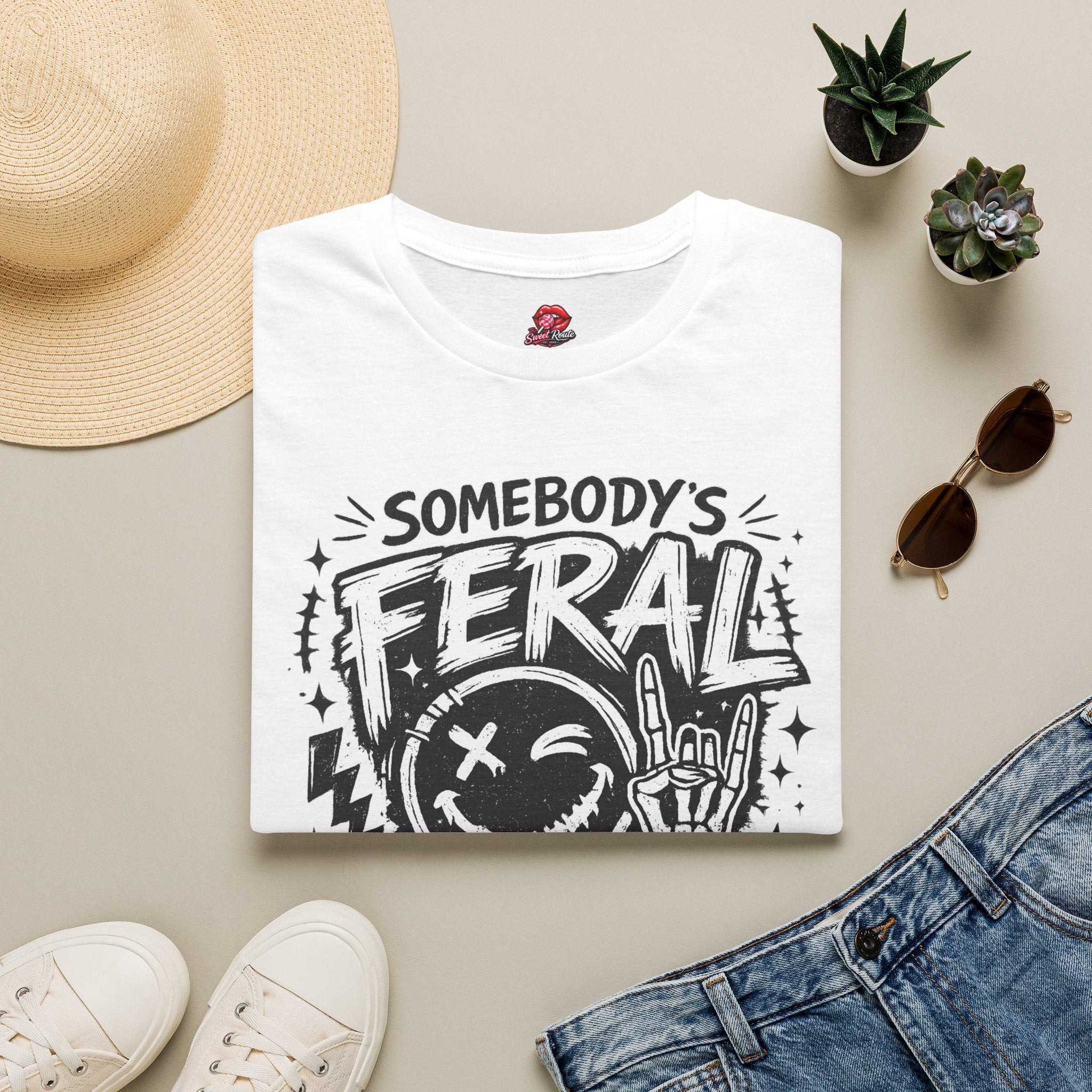 Somebody's Feral Football Mom T-Shirt